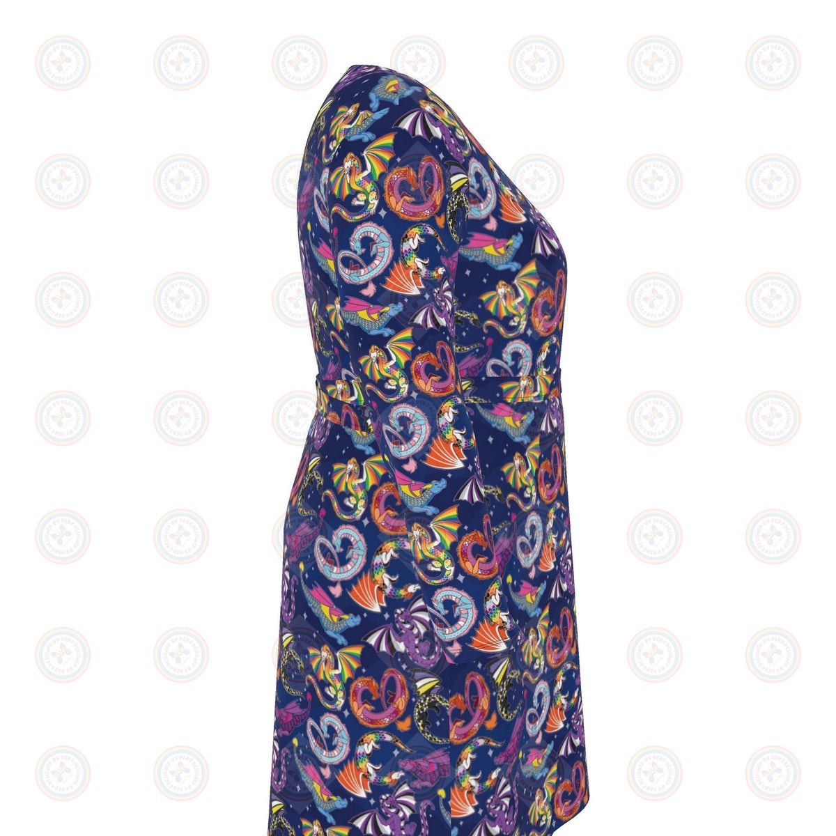 Pride Dragons Wrap Dress UK 4 -26