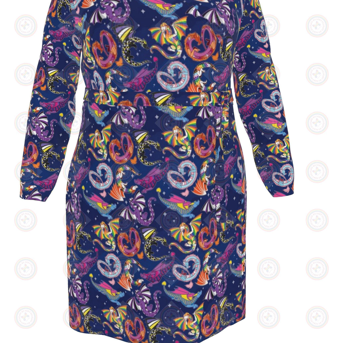 Pride Dragons Wrap Dress UK 4 -26