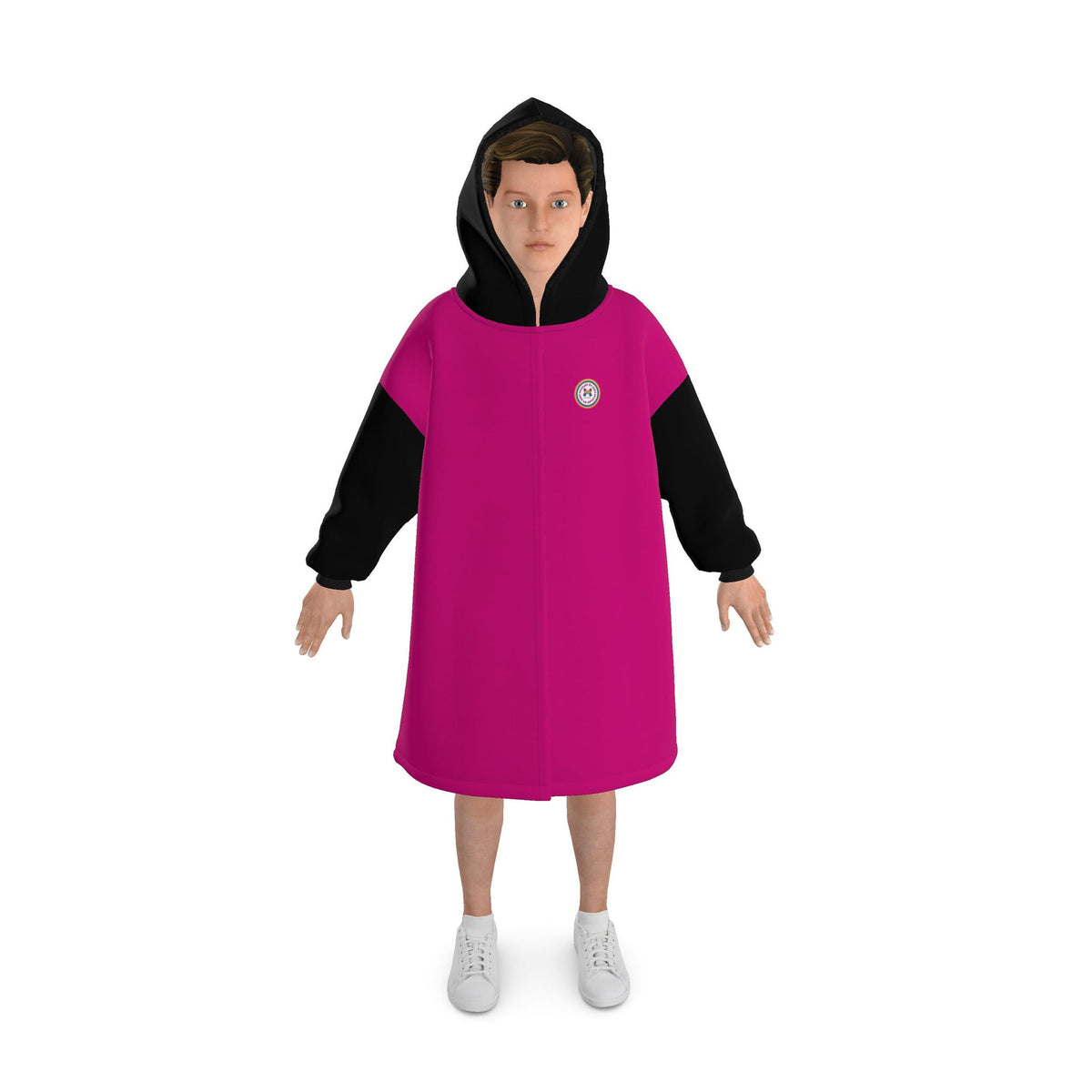 Black Pink Waterproof Dry Changing Robe