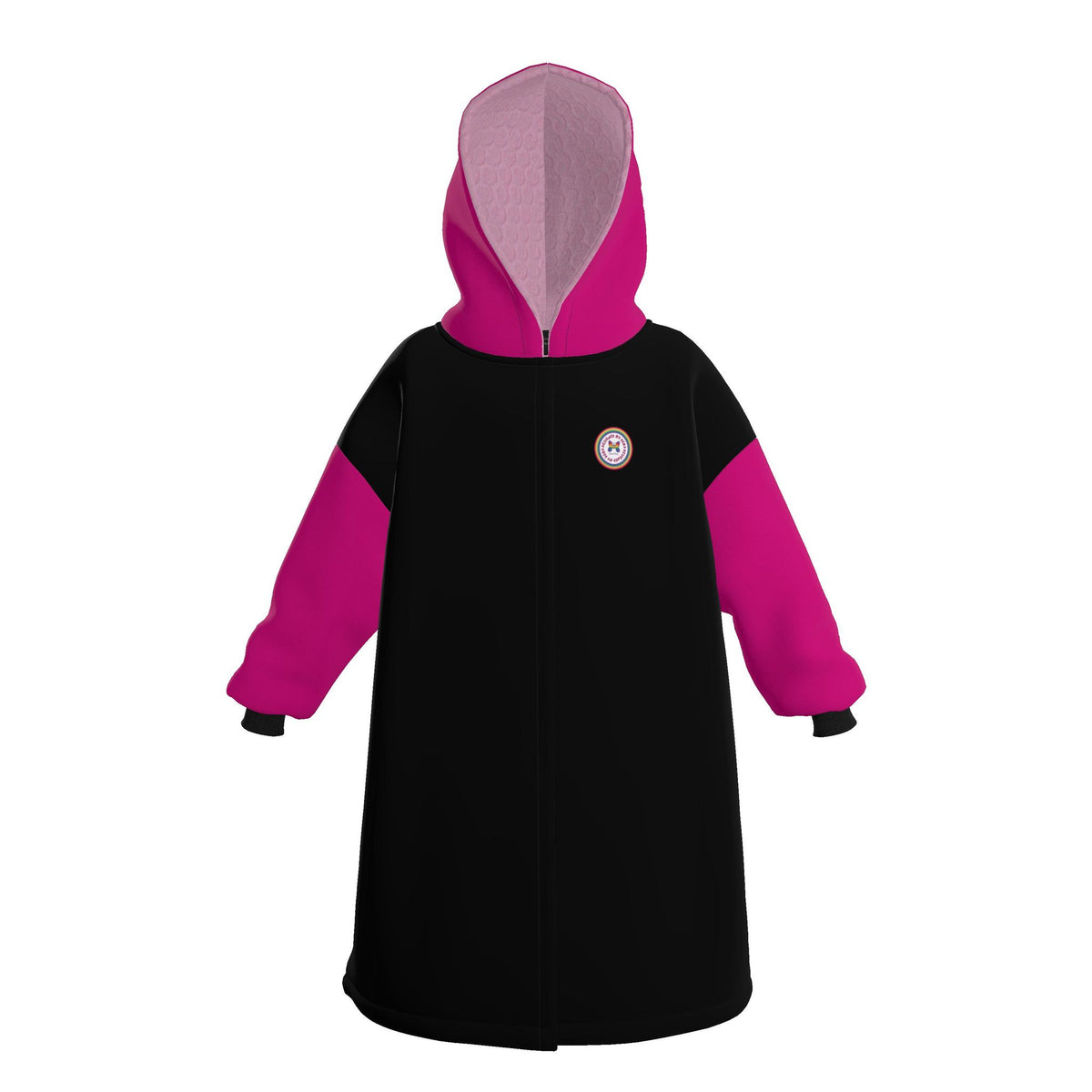 Pink Black Waterproof Dry Changing Robe | Handmade in the UK
