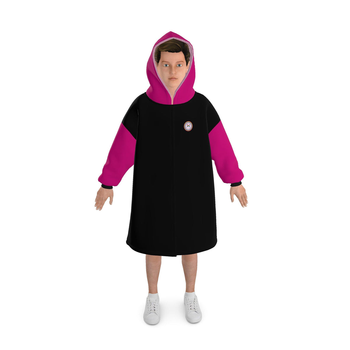 Pink Black Waterproof Dry Changing Robe | Handmade in the UK