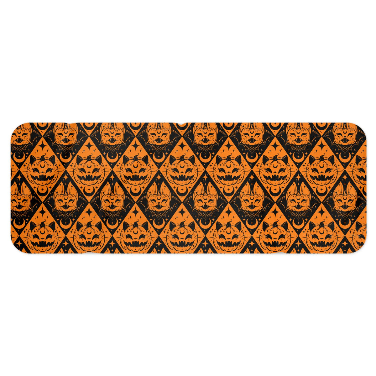 Halloween Pumpkin Bats and Cats Blanket Scarf