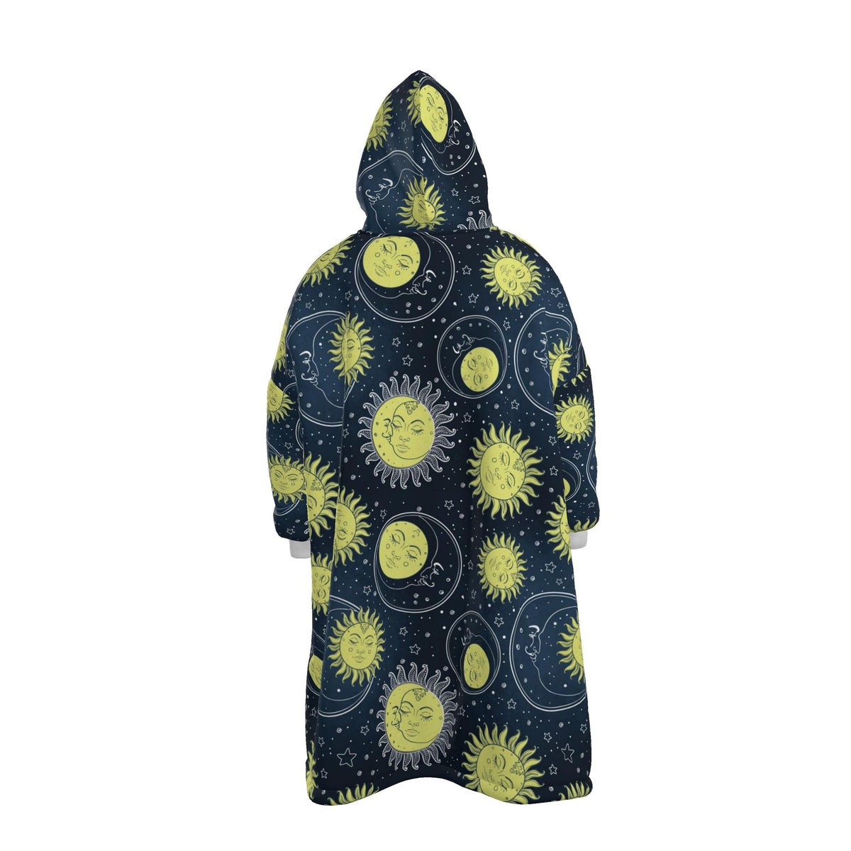 Retro 90's Vintage Stars and Moons Hoodie Blanket