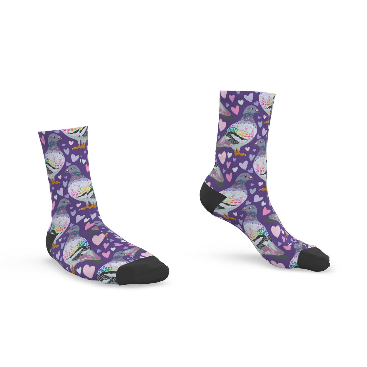 Pigeon Love Hand Printed Socks | UK Made