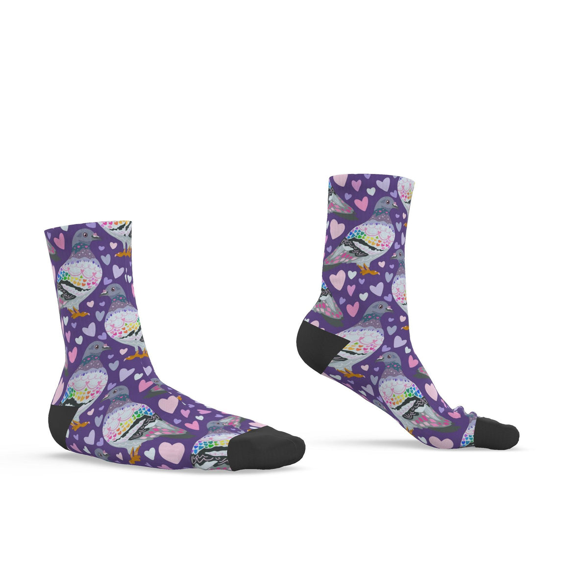 Pigeon Love Hand Printed Socks | UK Made