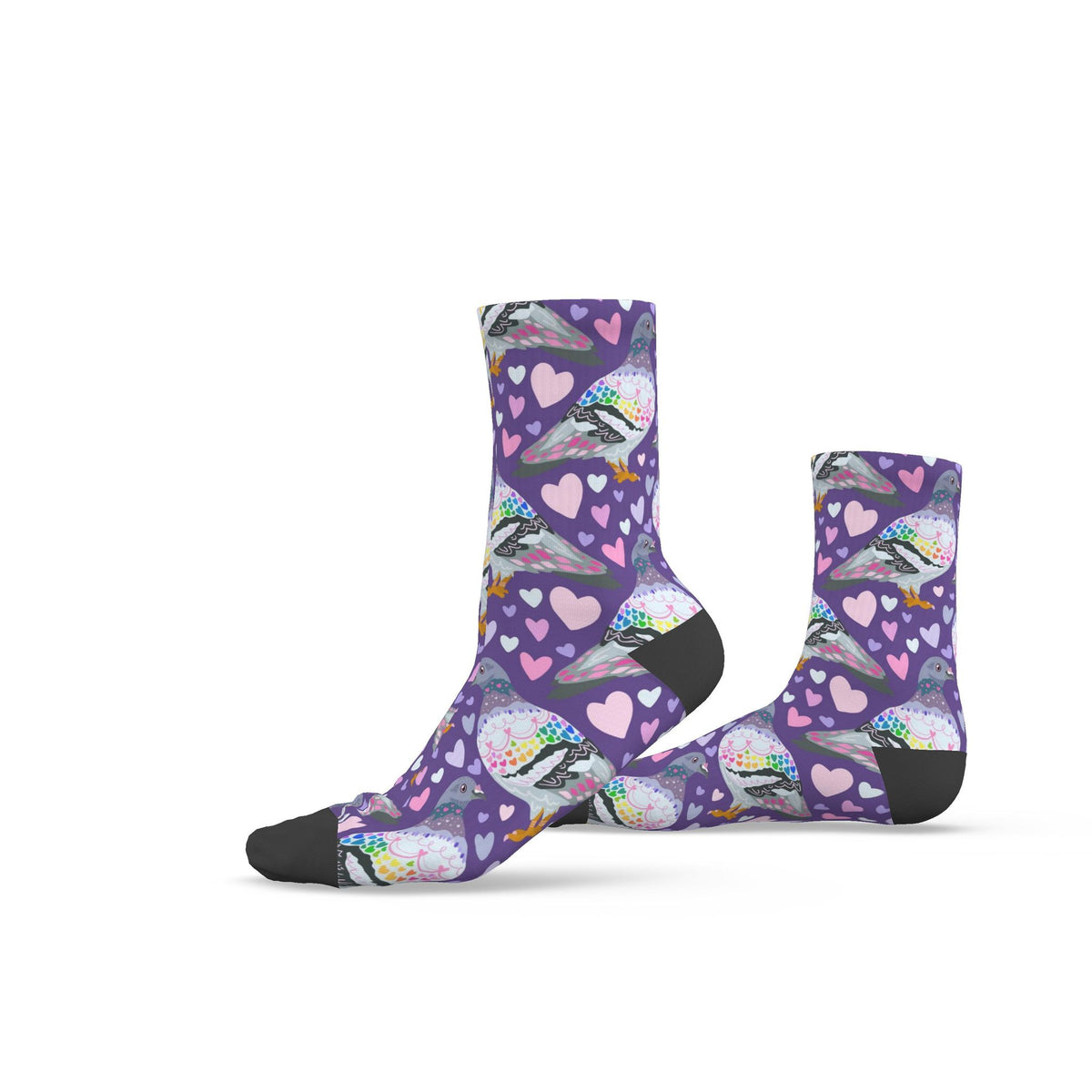 Pigeon Love Hand Printed Socks | UK Made