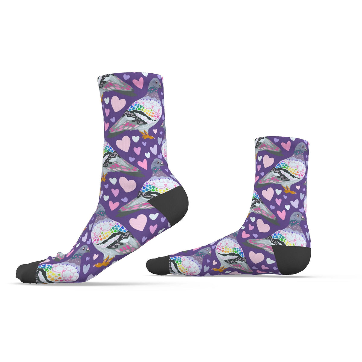 Pigeon Love Hand Printed Socks | UK Made