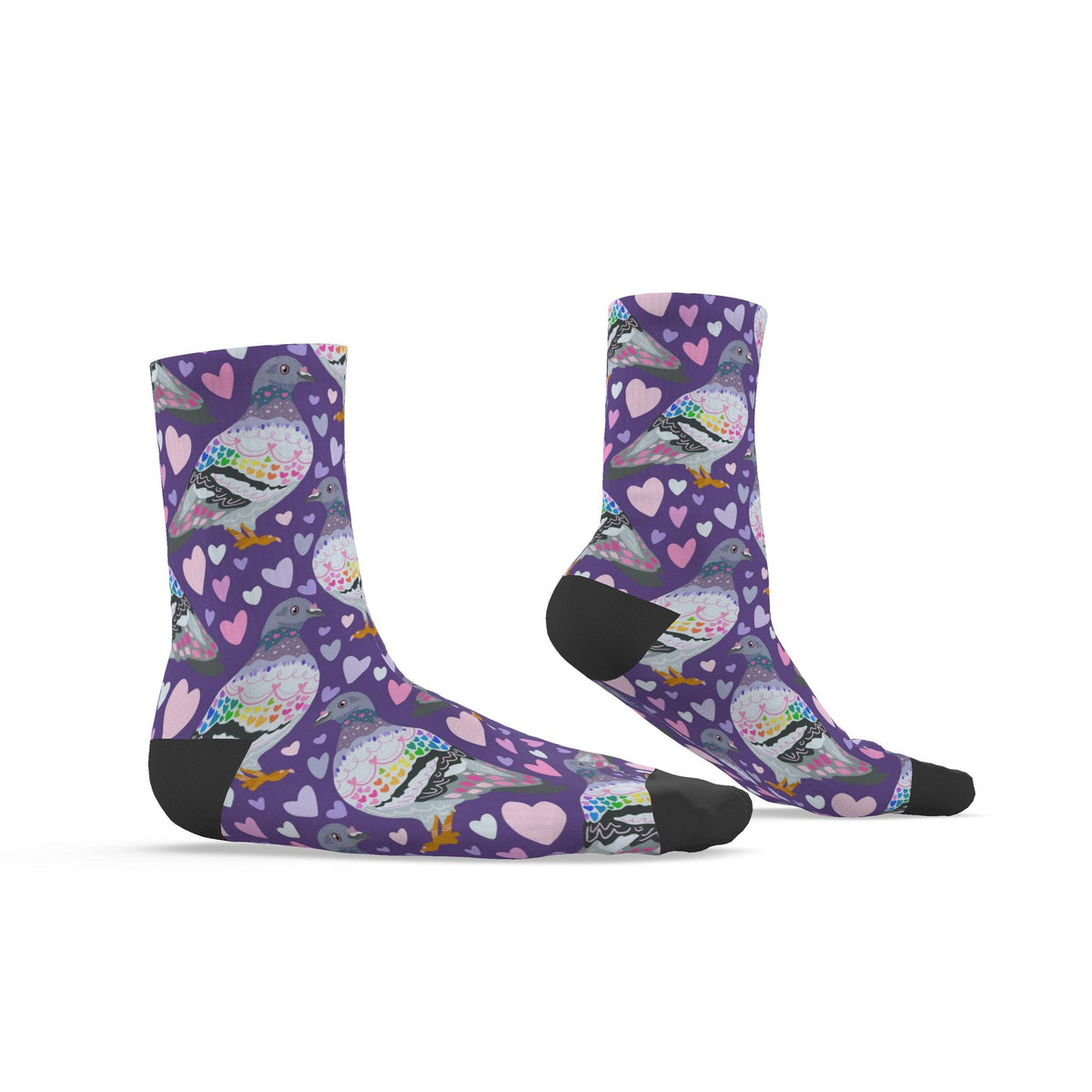 Pigeon Love Hand Printed Socks | UK Made
