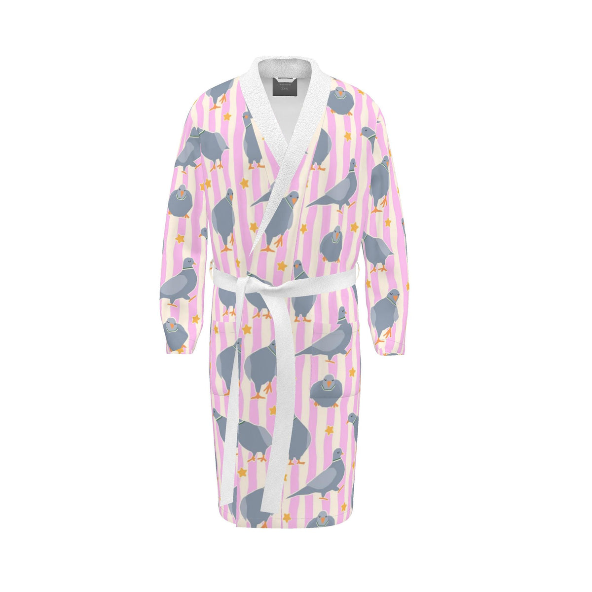Pink Pigeon Party Terry Towelling Dressing Gown