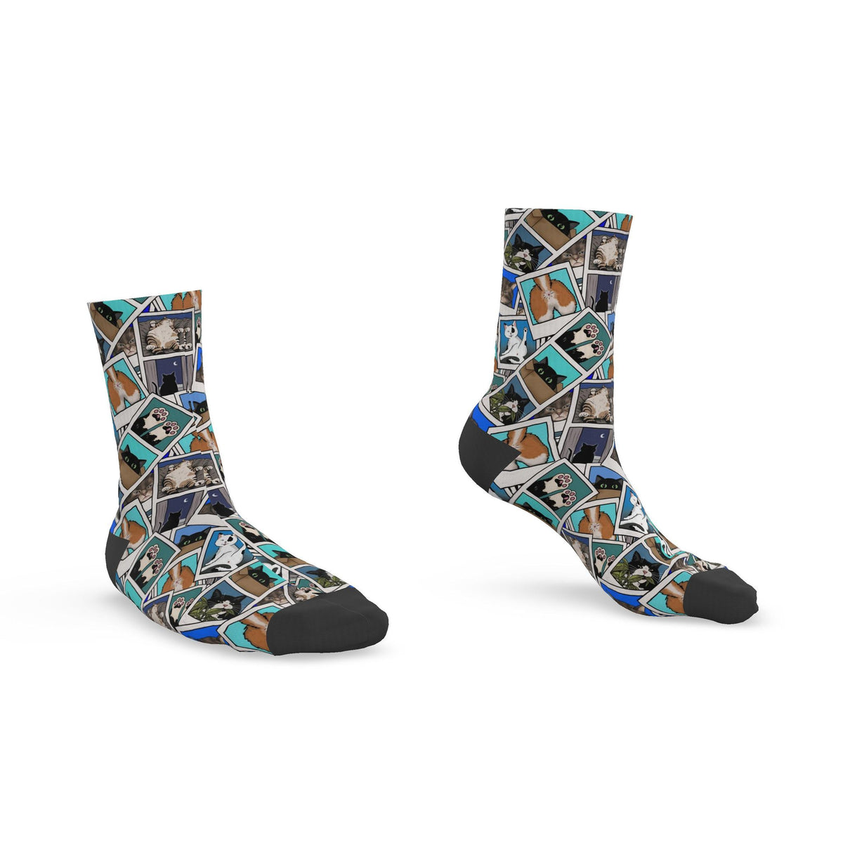 Cat Polaroid Socks | British Made