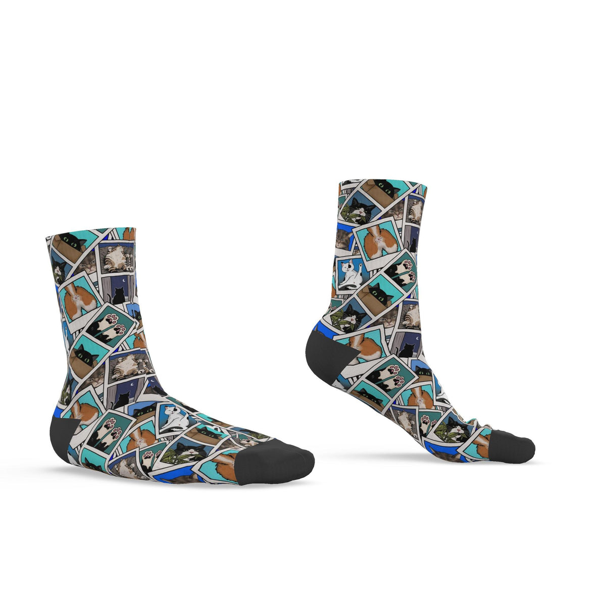 Cat Polaroid Socks | British Made