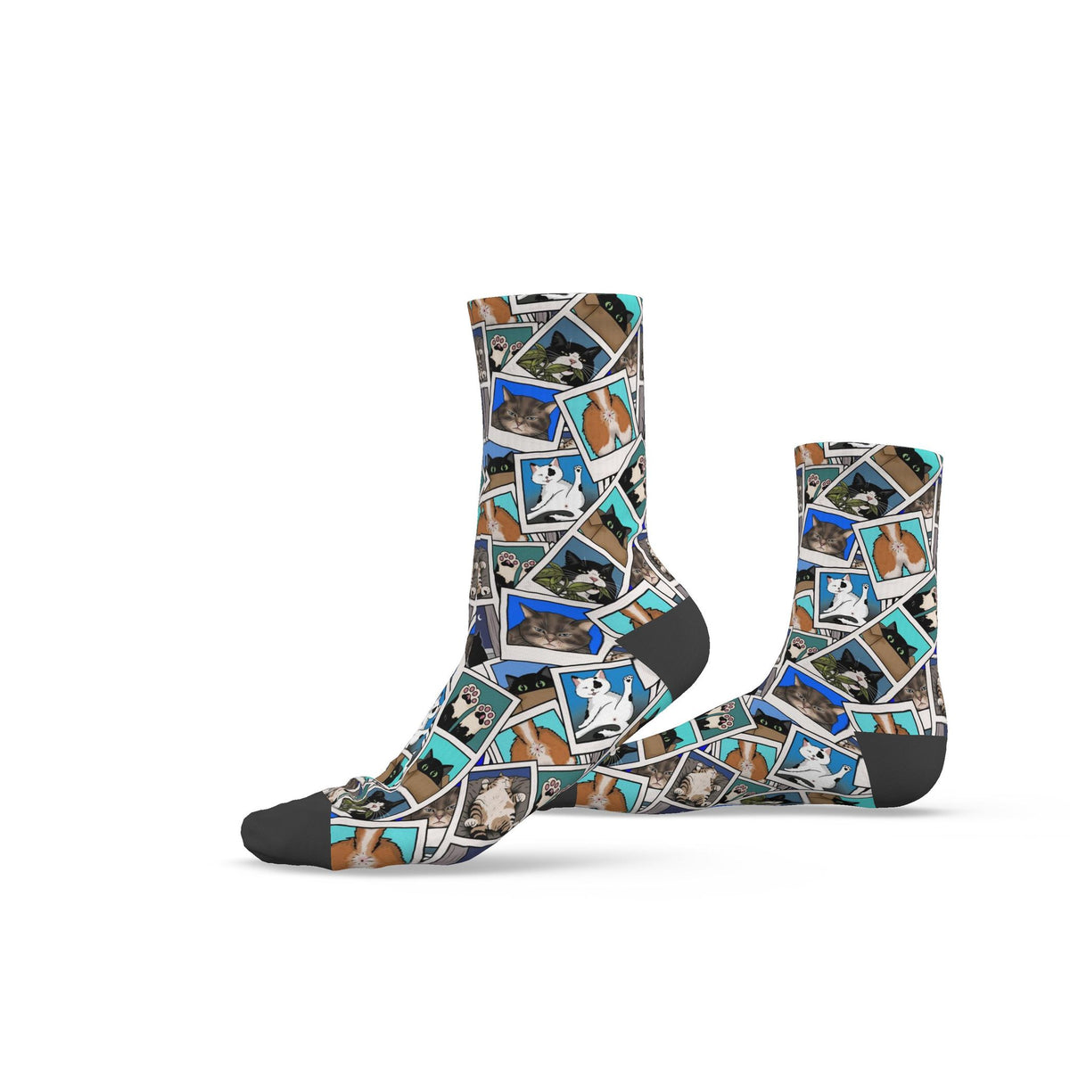 Cat Polaroid Socks | British Made
