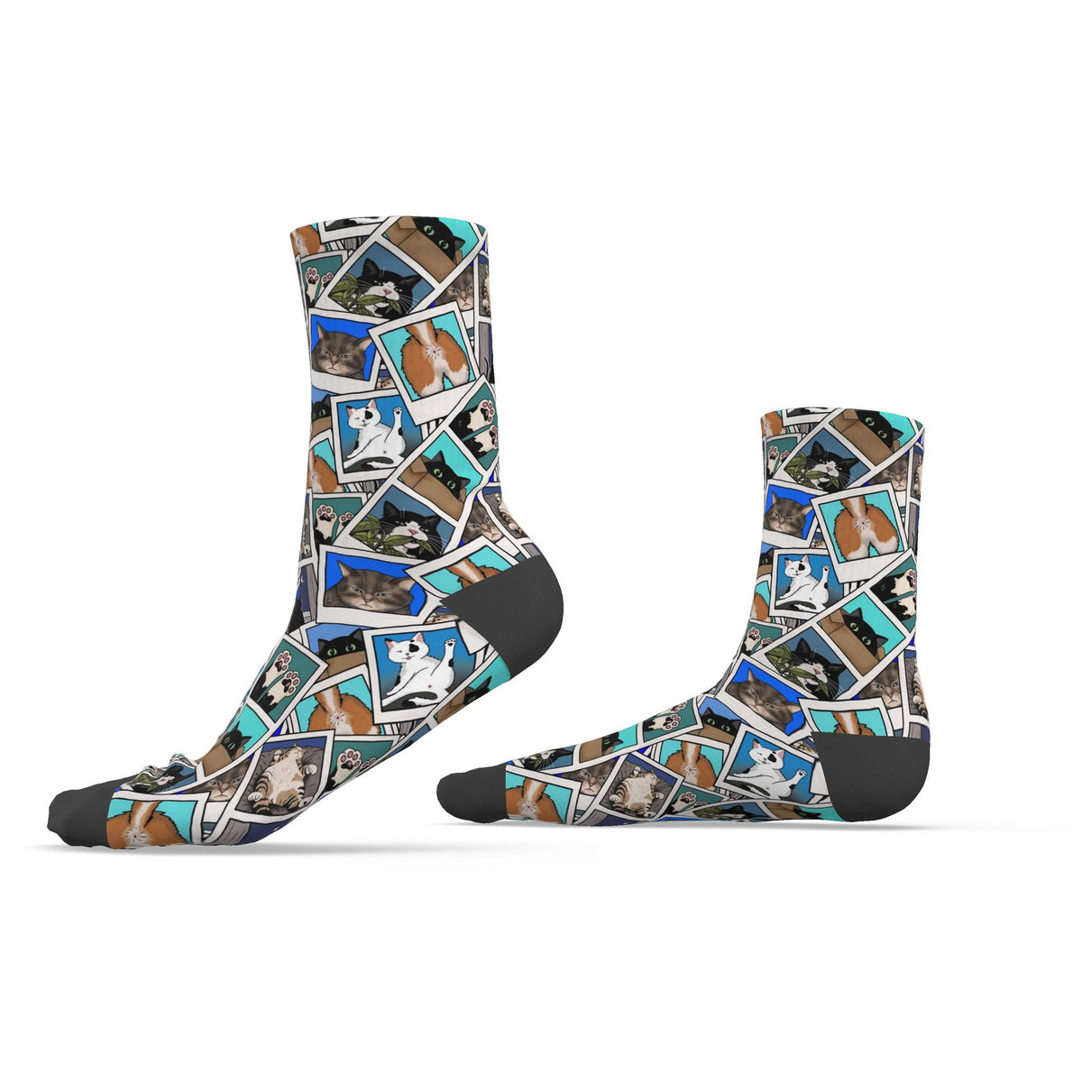 Cat Polaroid Socks | British Made