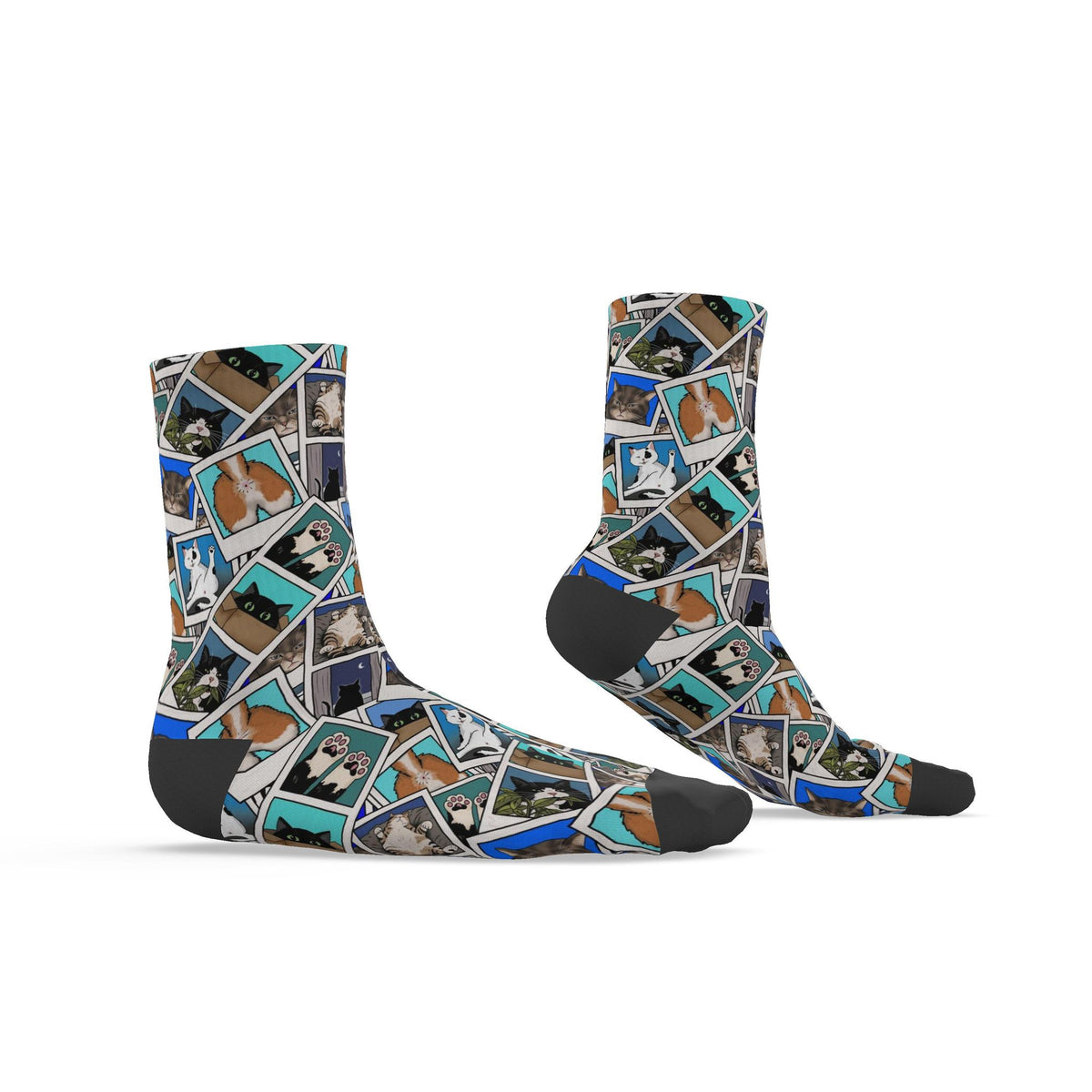 Cat Polaroid Socks | British Made