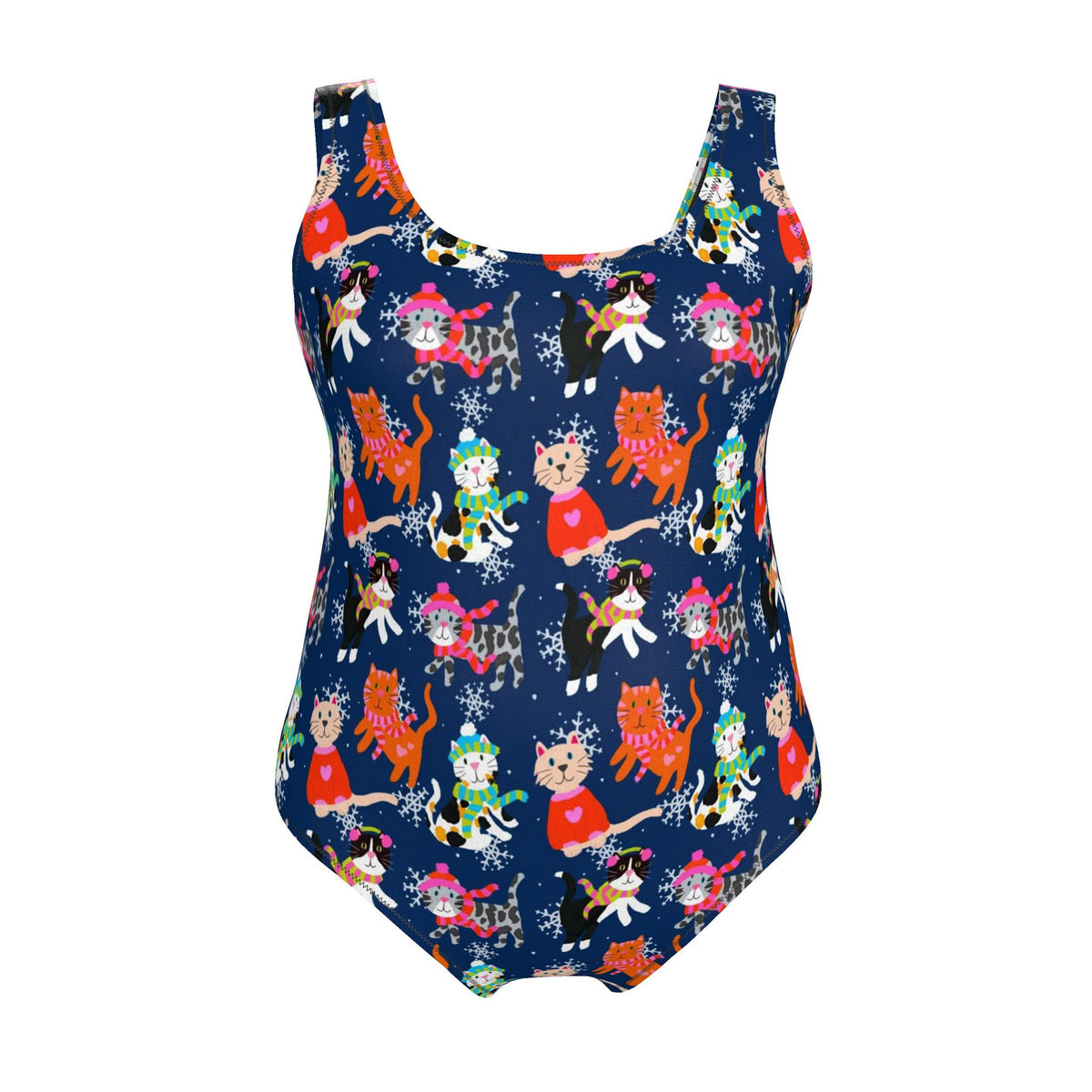 Swimsuit | Christmas Cats and snowflakes | UK Made