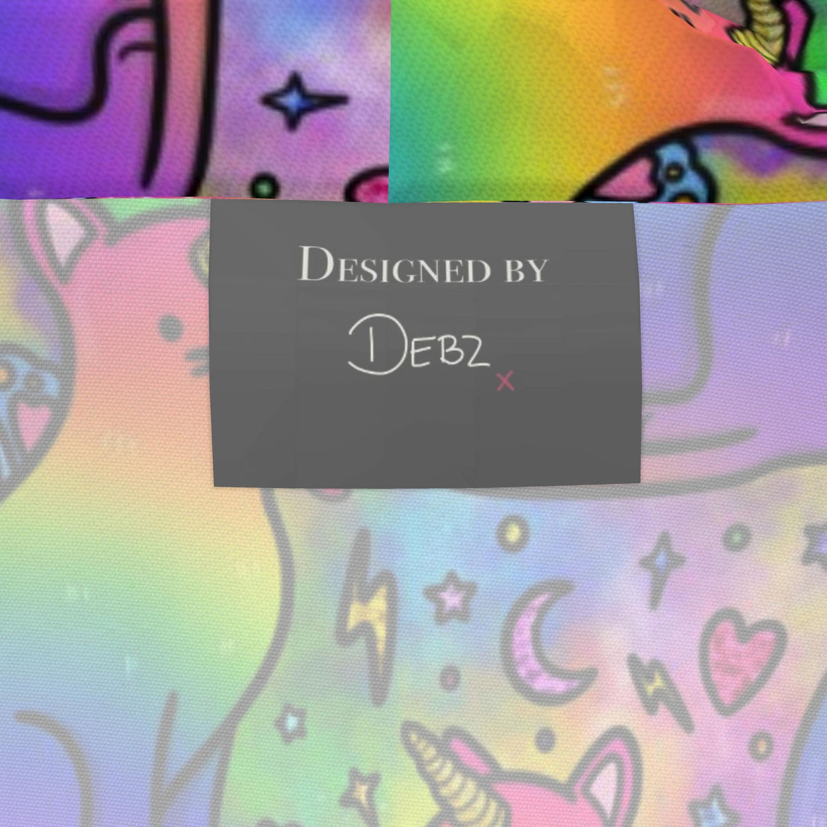 Hooded Rainbow Unicorn Fairy Cats Rain Mac | Made in the UK