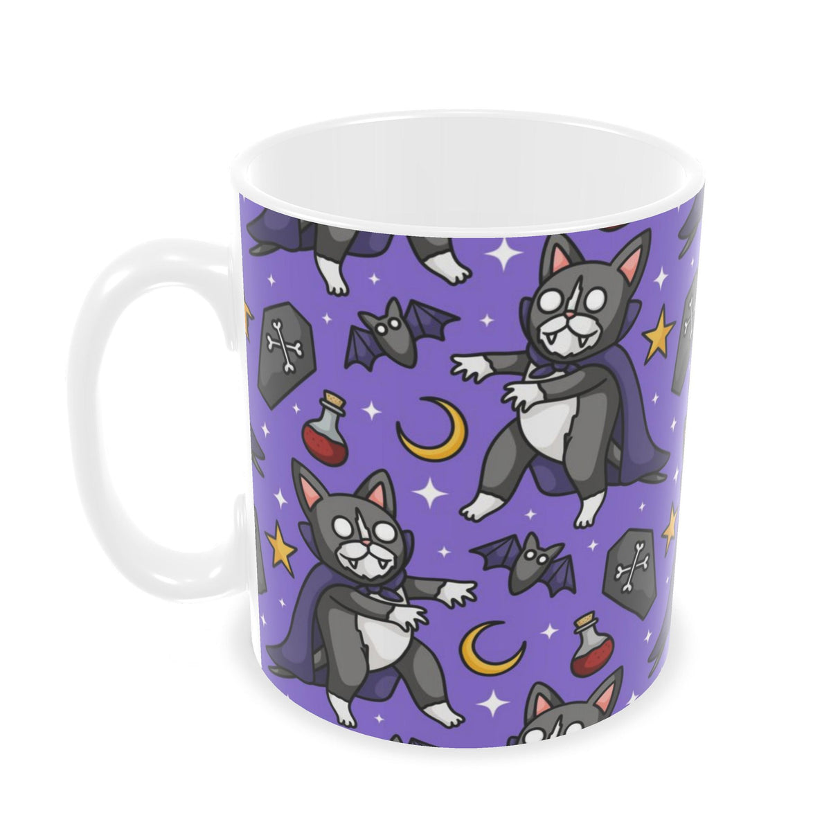 Cute Vampire Cat Mug