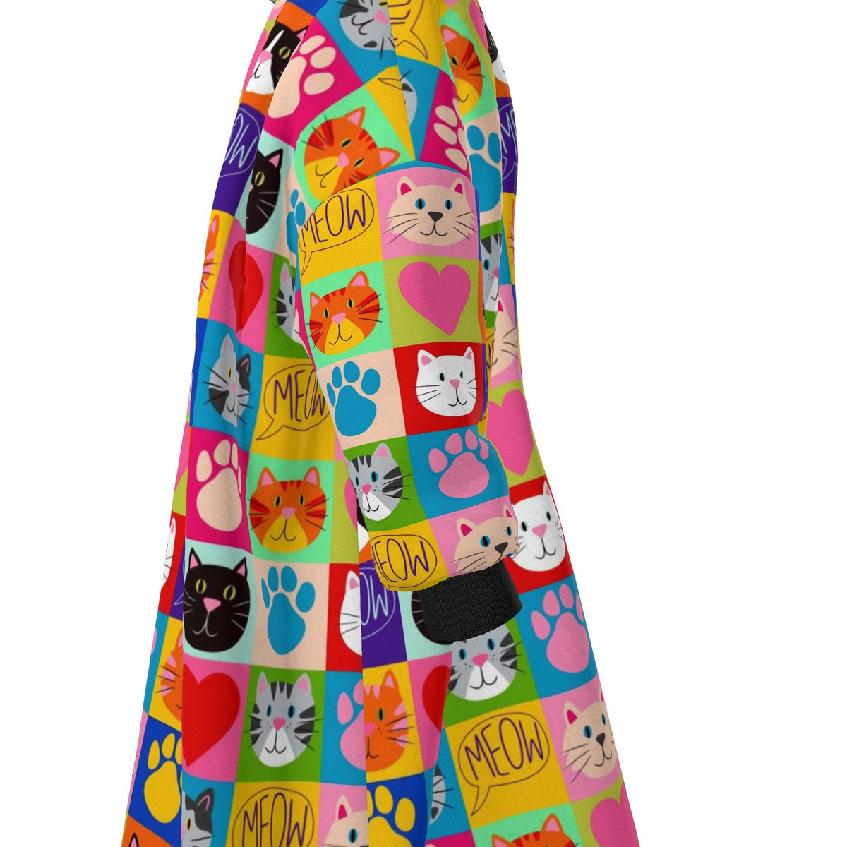 Designed by Debz X Ladybird and Roar | Patchwork Cats Waterproof Dry Changing Robe