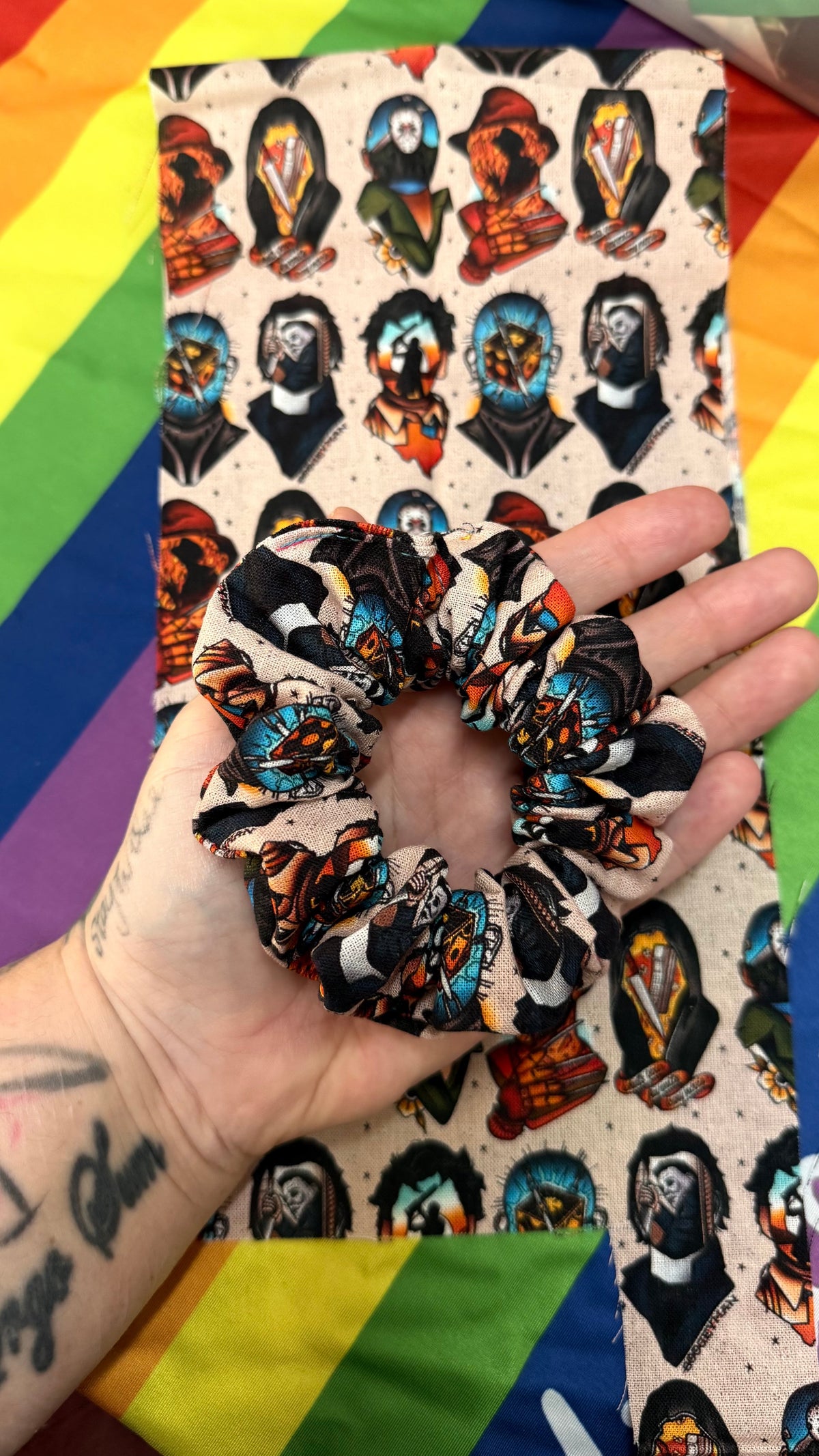 Horror Halloween Killers Scrunchies -| Handmade Set of 3 | Made in Scotland