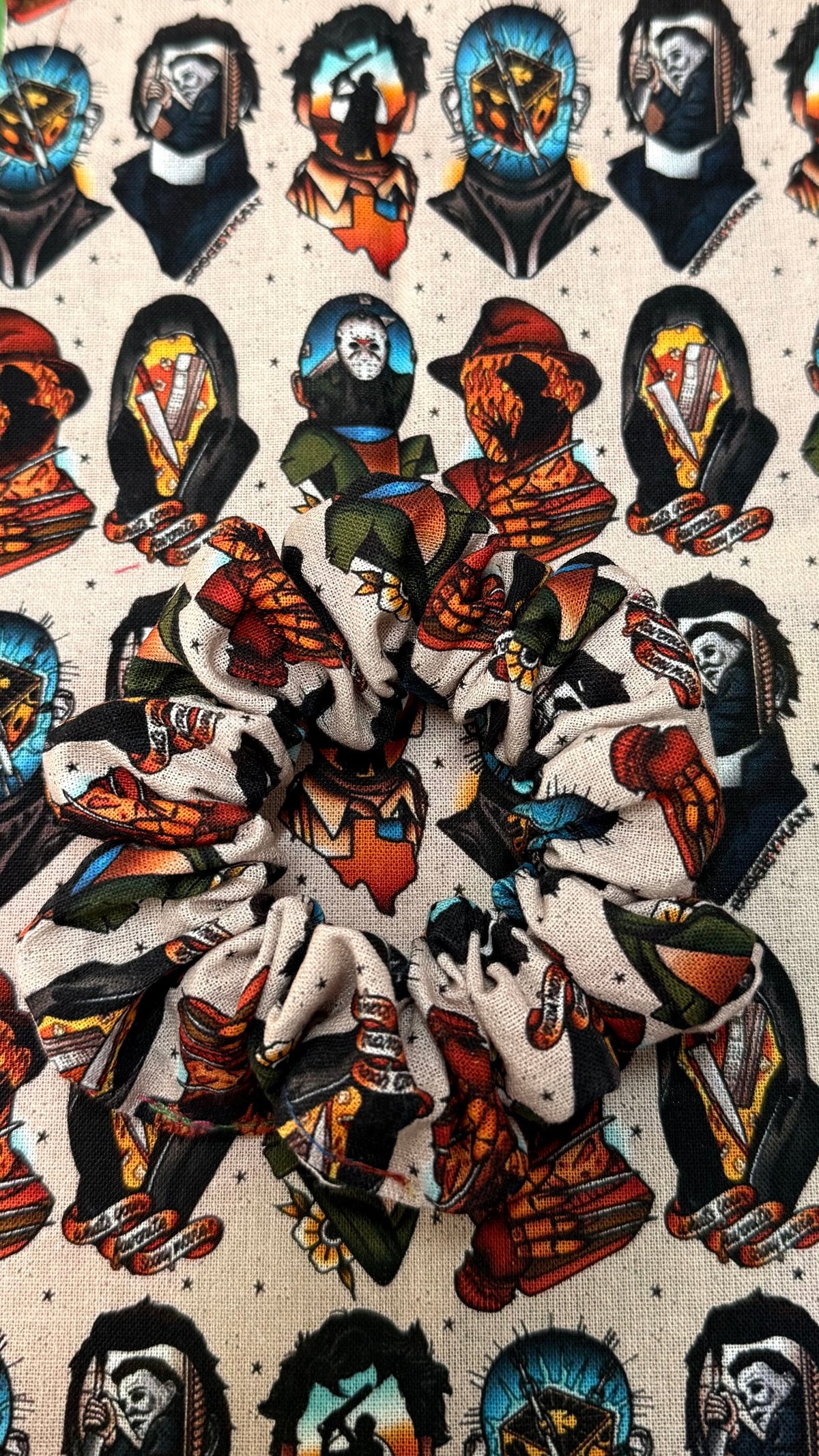Horror Halloween Killers Scrunchies -| Handmade Set of 3 | Made in Scotland