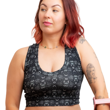 Ouija Bats Comfort Bralette | Organic Cotton | Handmade in the UK