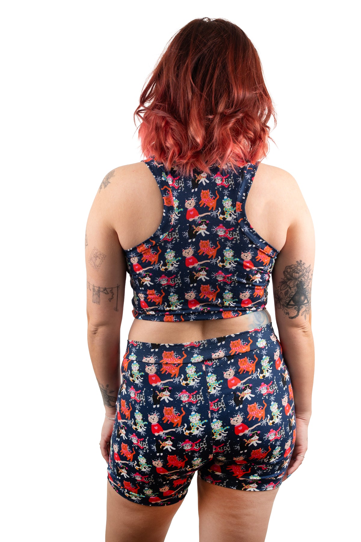 Winter Cats and Snowflakes | Unisex Organic Cotton Comfort Boxers | XS-6XL