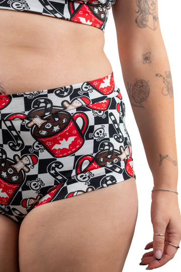 Checker Hot Chocolate | Organic Cotton Briefs | Handmade in the UK | 3XS-10XL | Made in the UK
