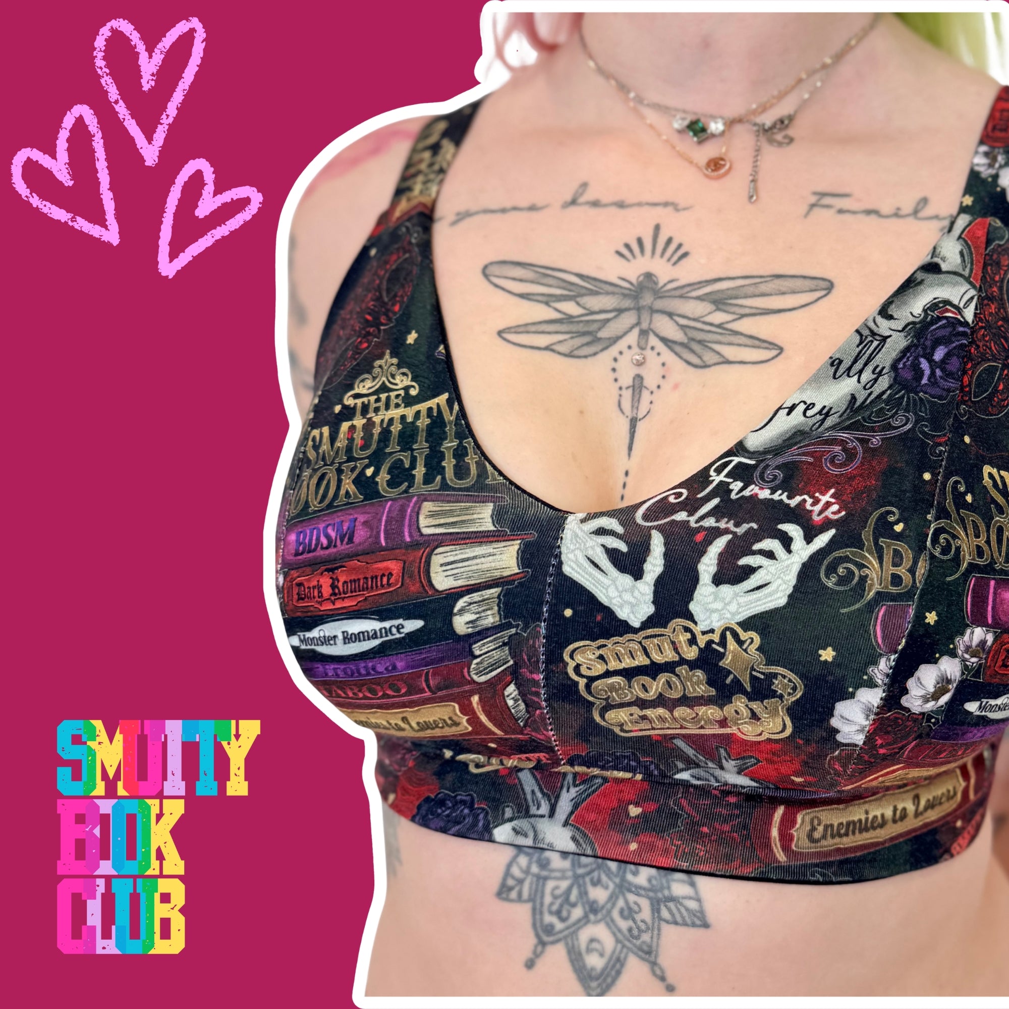 Wilde Mode Comfort Bra | Smut Readers Book Print | Organic Cotton