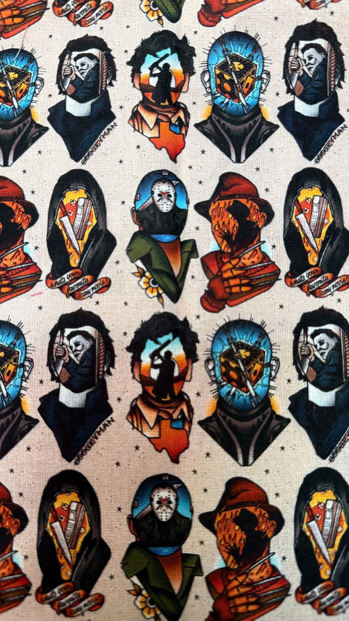 Horror Halloween Killers Scrunchies -| Handmade Set of 3 | Made in Scotland