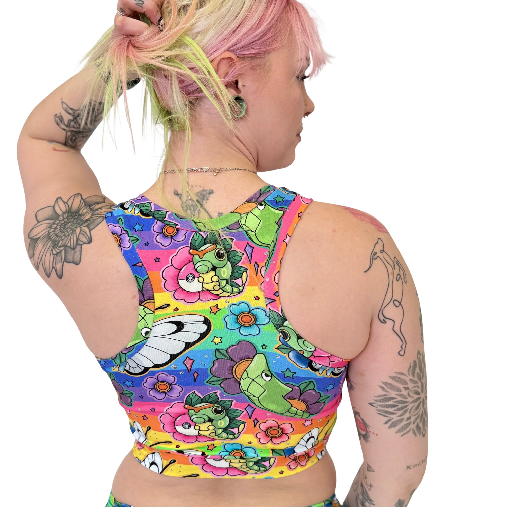 Designed by Debz Wilde Mode Comfort Bralette with floral organic cotton fabric, featuring a soft, breathable bralette design.