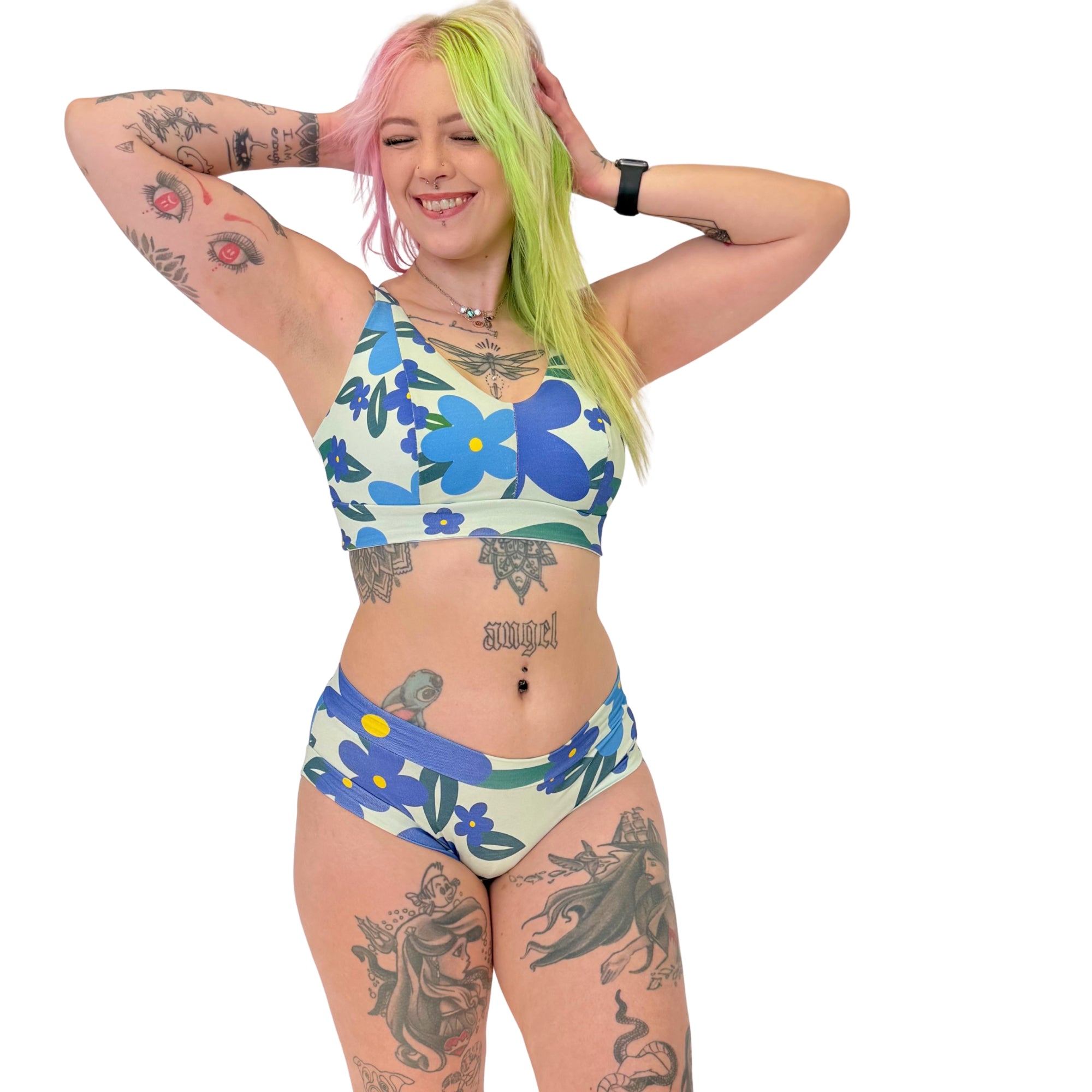 DBD Comfort Bra | Retro Floral Pop | Organic Cotton