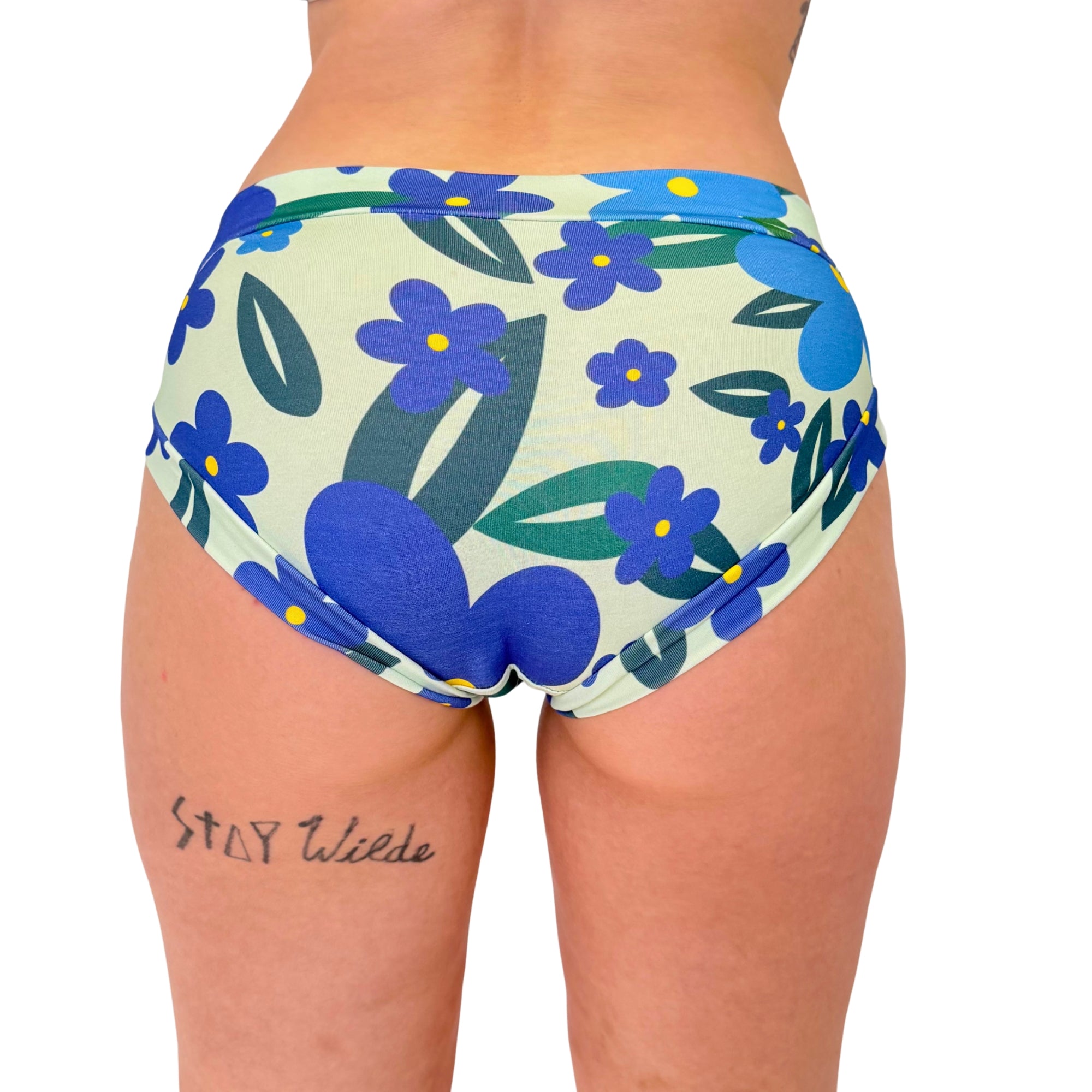 Retro Bloom Floral Pop | Comfort Briefs | Organic Cotton