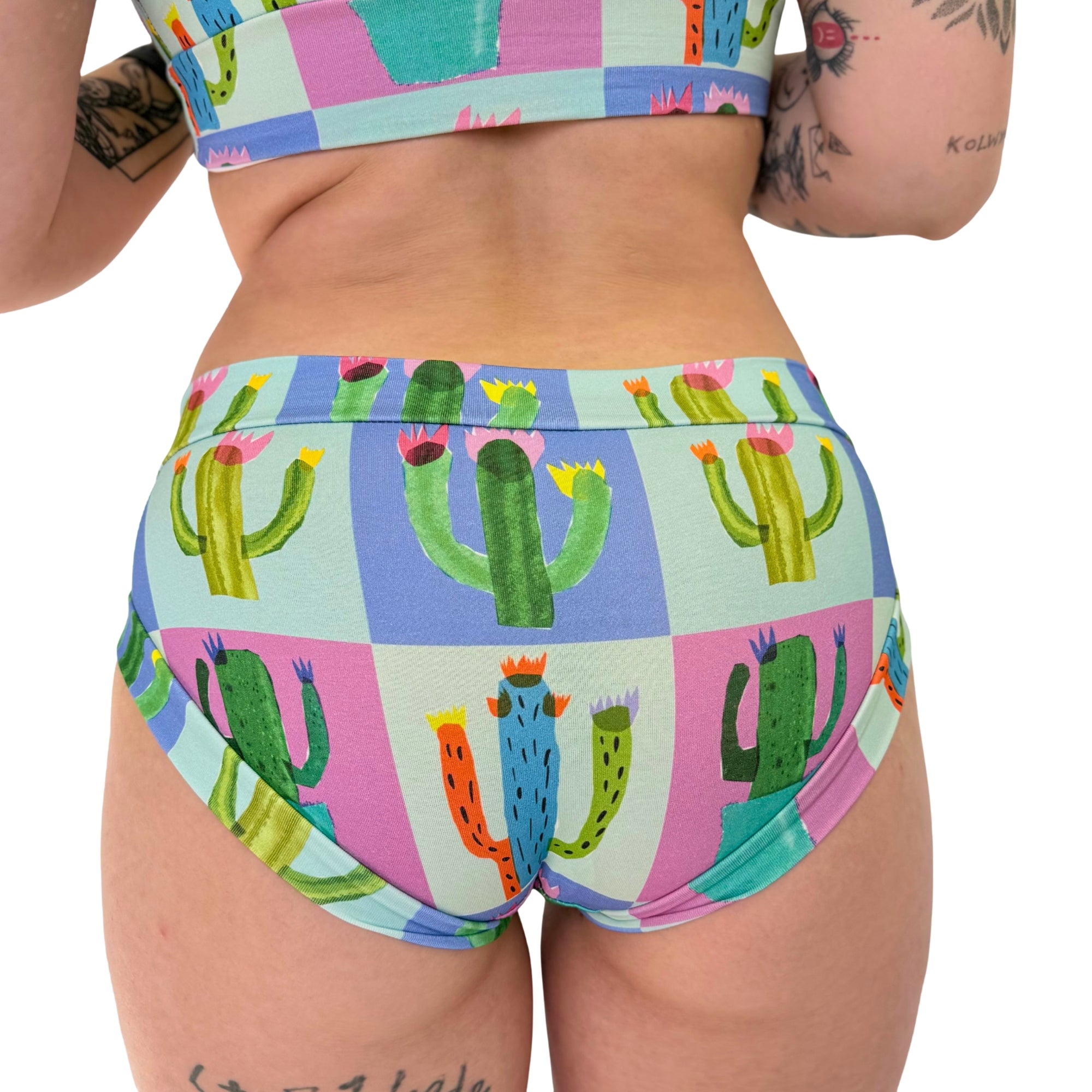 Comfort Briefs | Patchwork Cactus | Organic Cotton