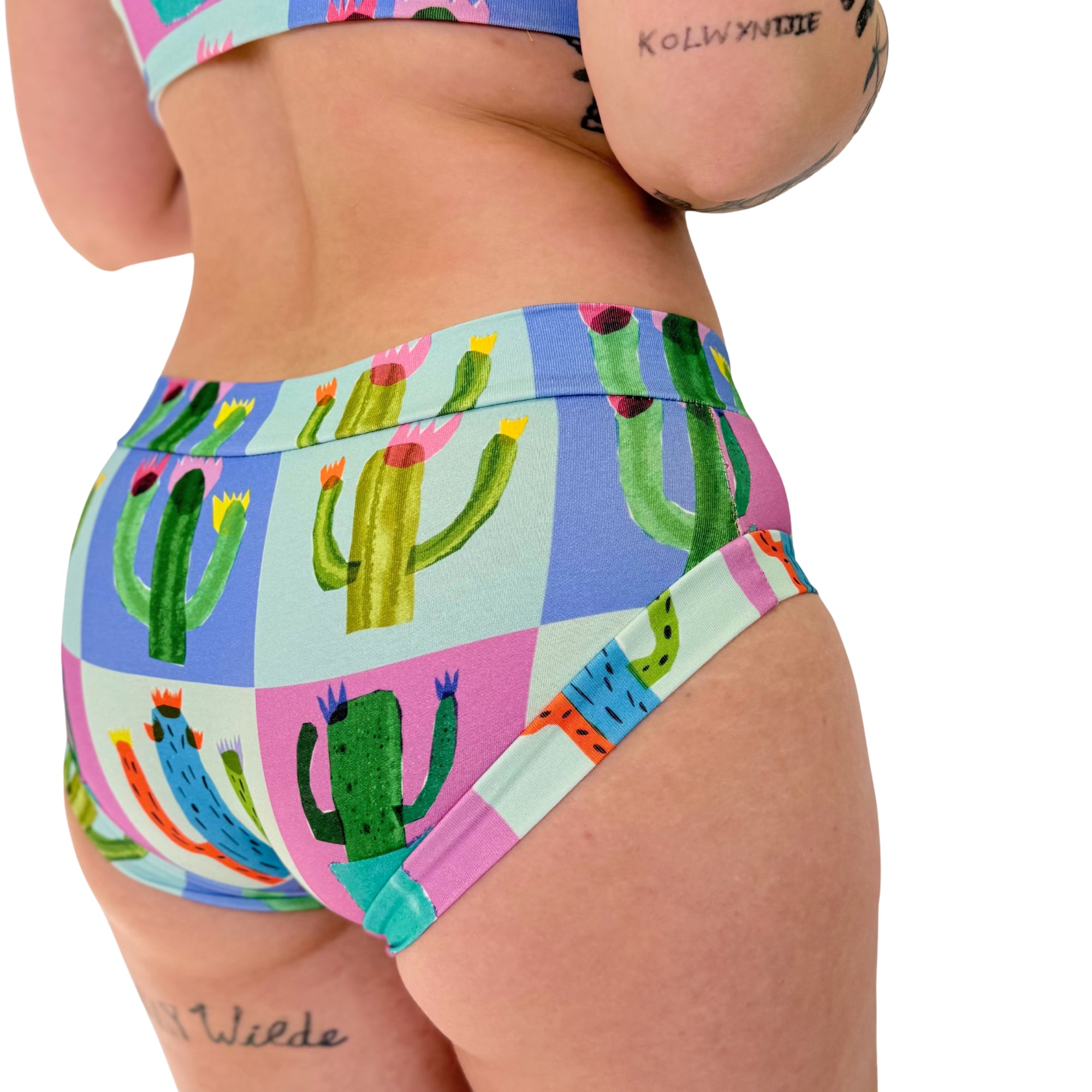 Comfort Briefs | Patchwork Cactus | Organic Cotton