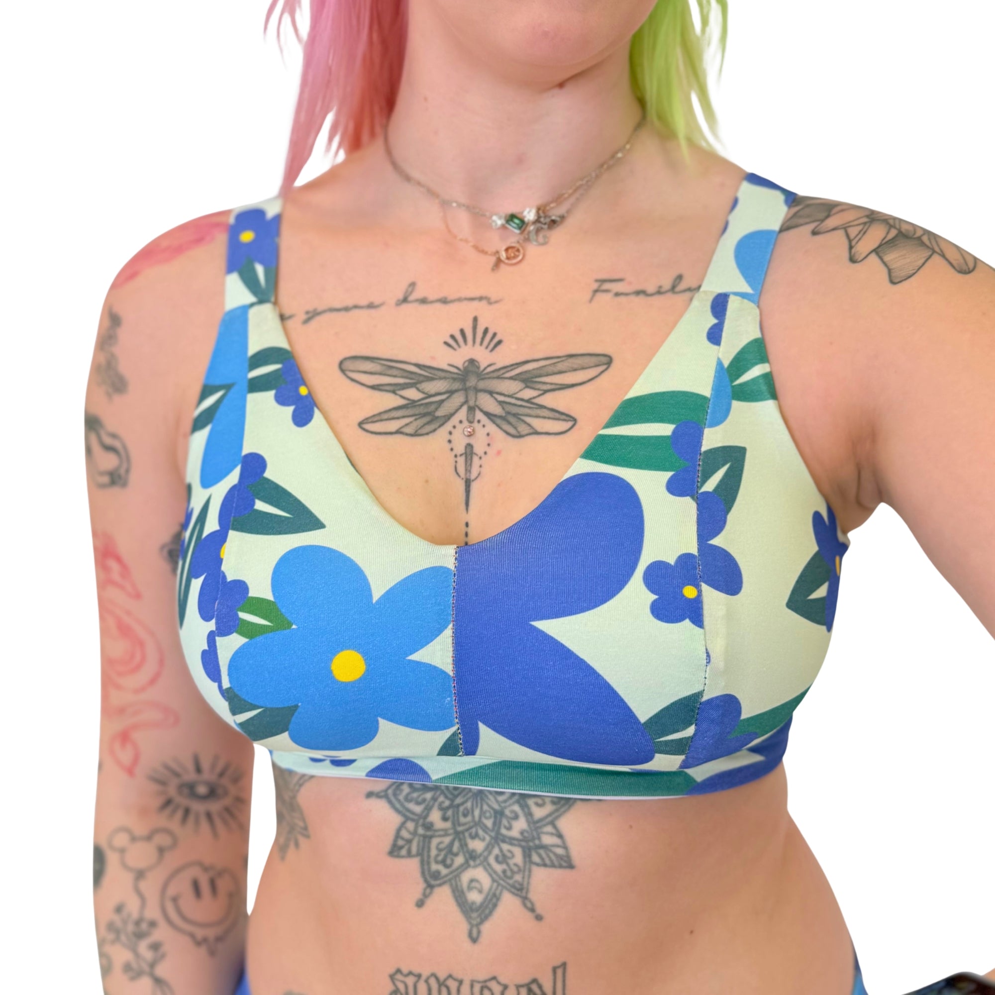 DBD Comfort Bra | Retro Floral Pop | Organic Cotton