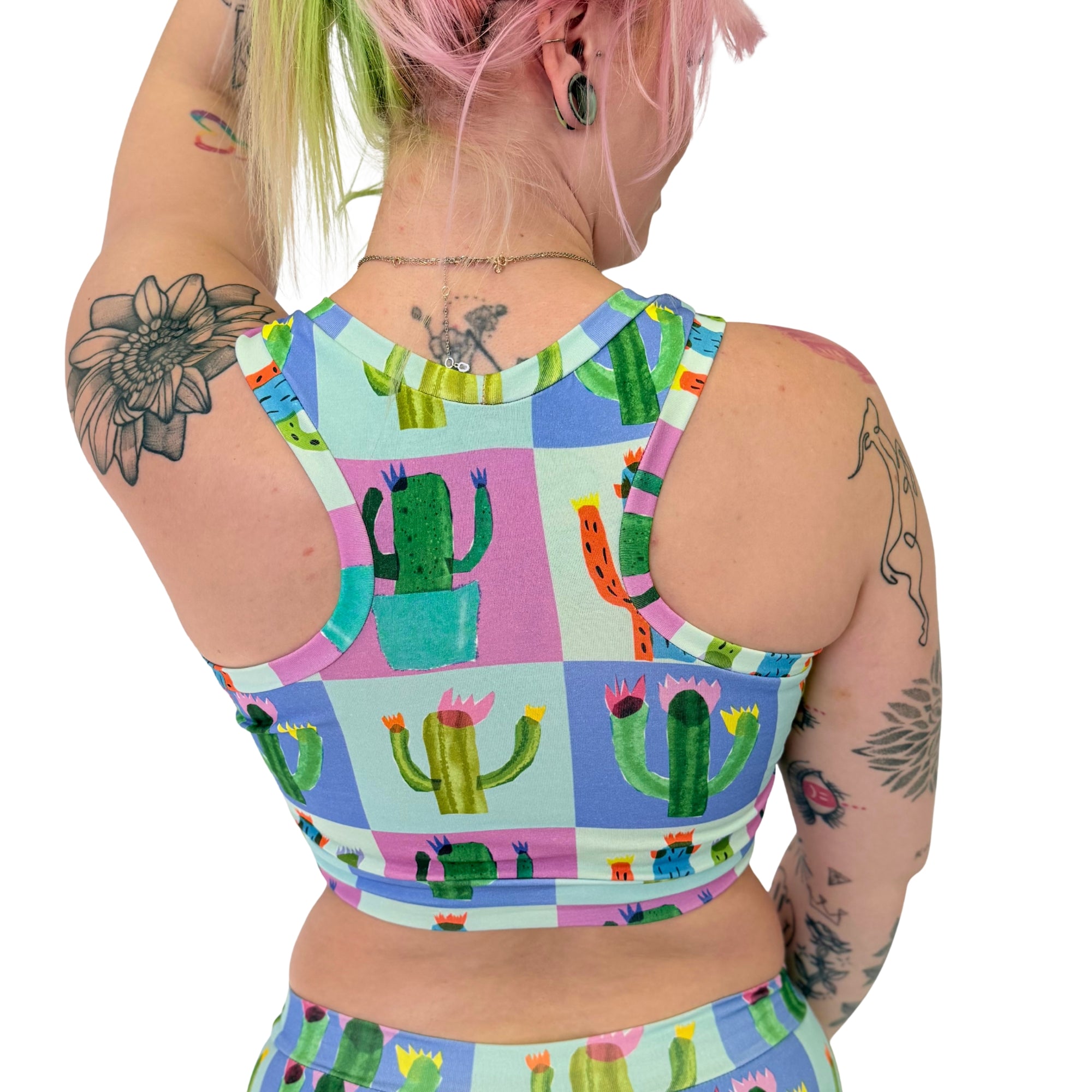 DBD Comfort Bralette | Patchwork Cactus | Organic Cotton