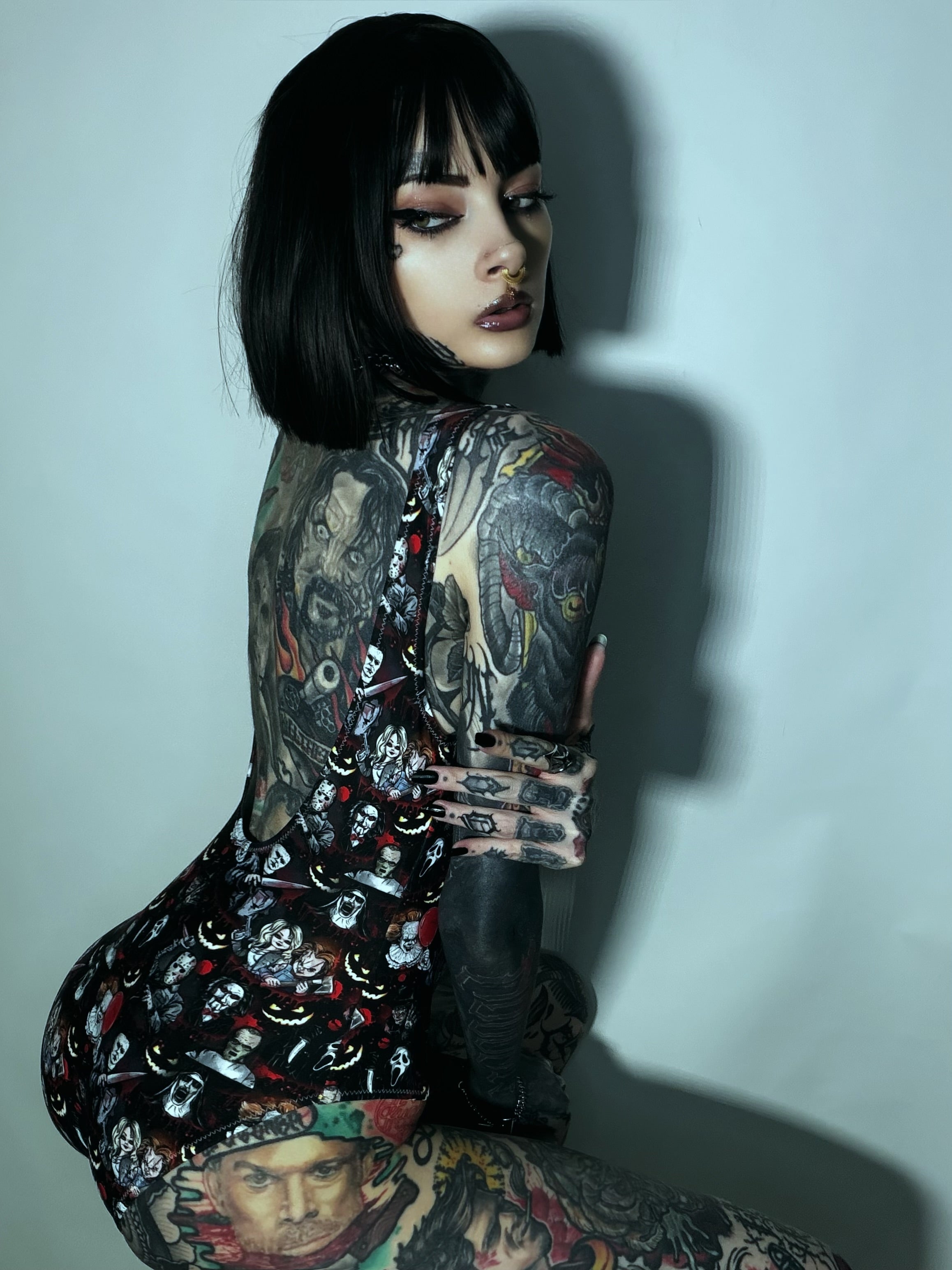 Serial Killers Delight | Gothic One-Piece Swimsuit | UPF 50+ Recycled | XS–3XL