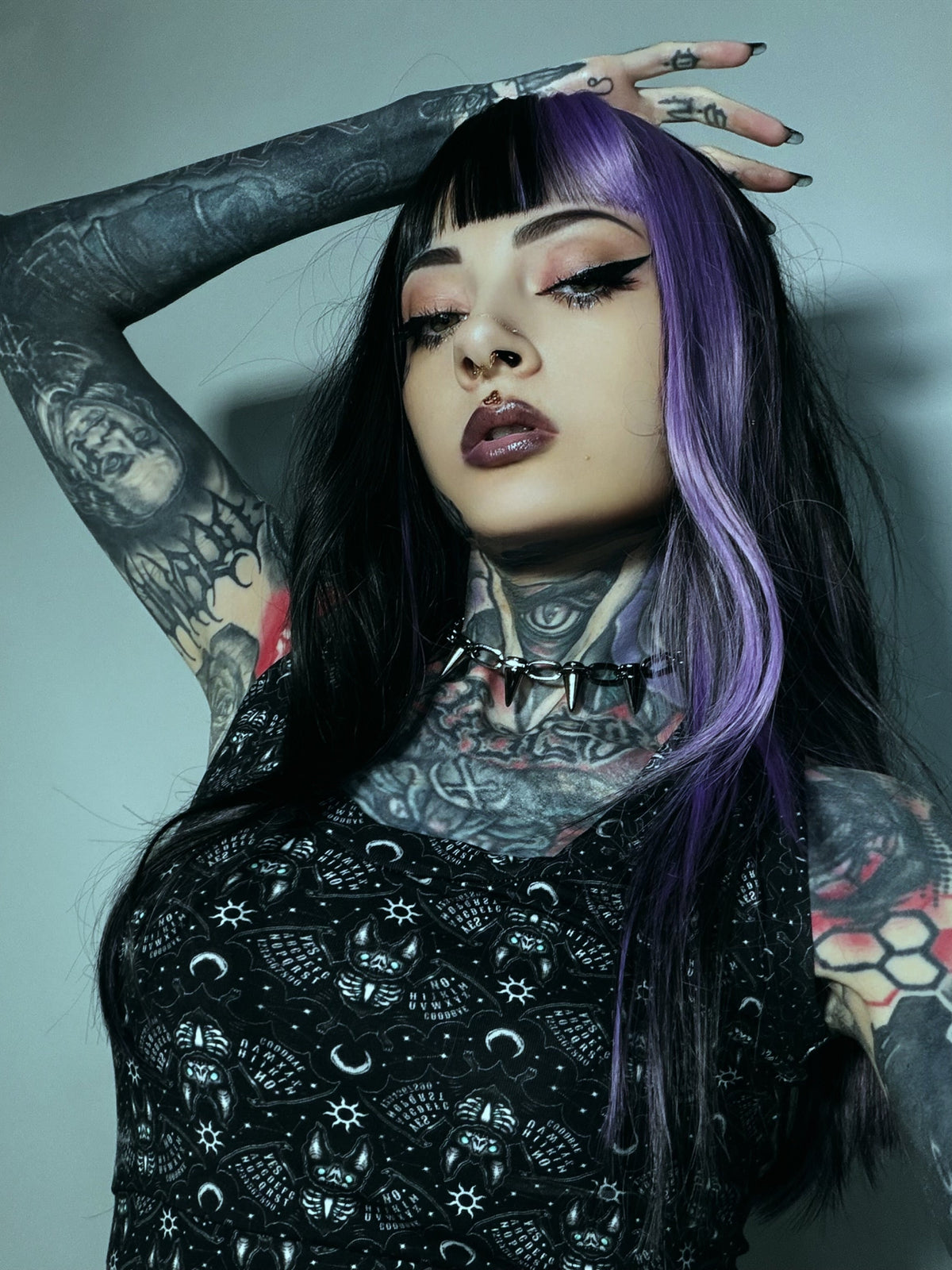Ouija Bats Comfort Bralette | Organic Cotton | Handmade in the UK | 3XS-10XL