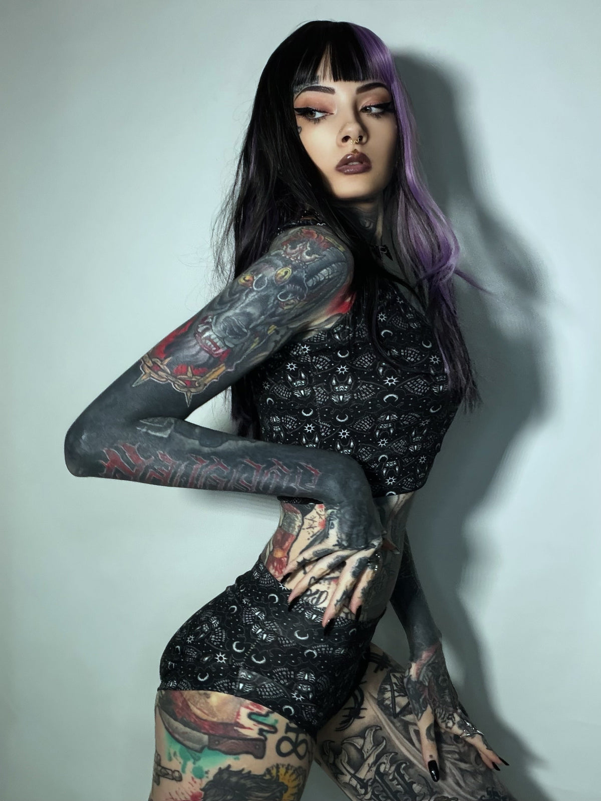 Ouija Bats Comfort Bralette | Organic Cotton | Handmade in the UK | 3XS-10XL