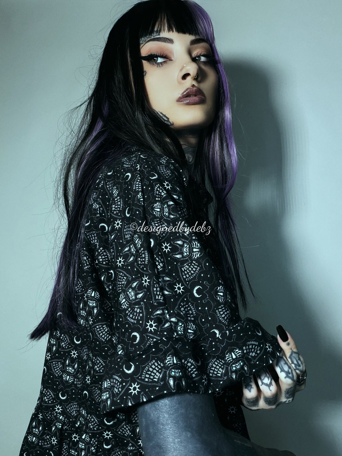 Ouija Bats Smock Dress | Handmade in the UK | XS-4XL | Limited Edition