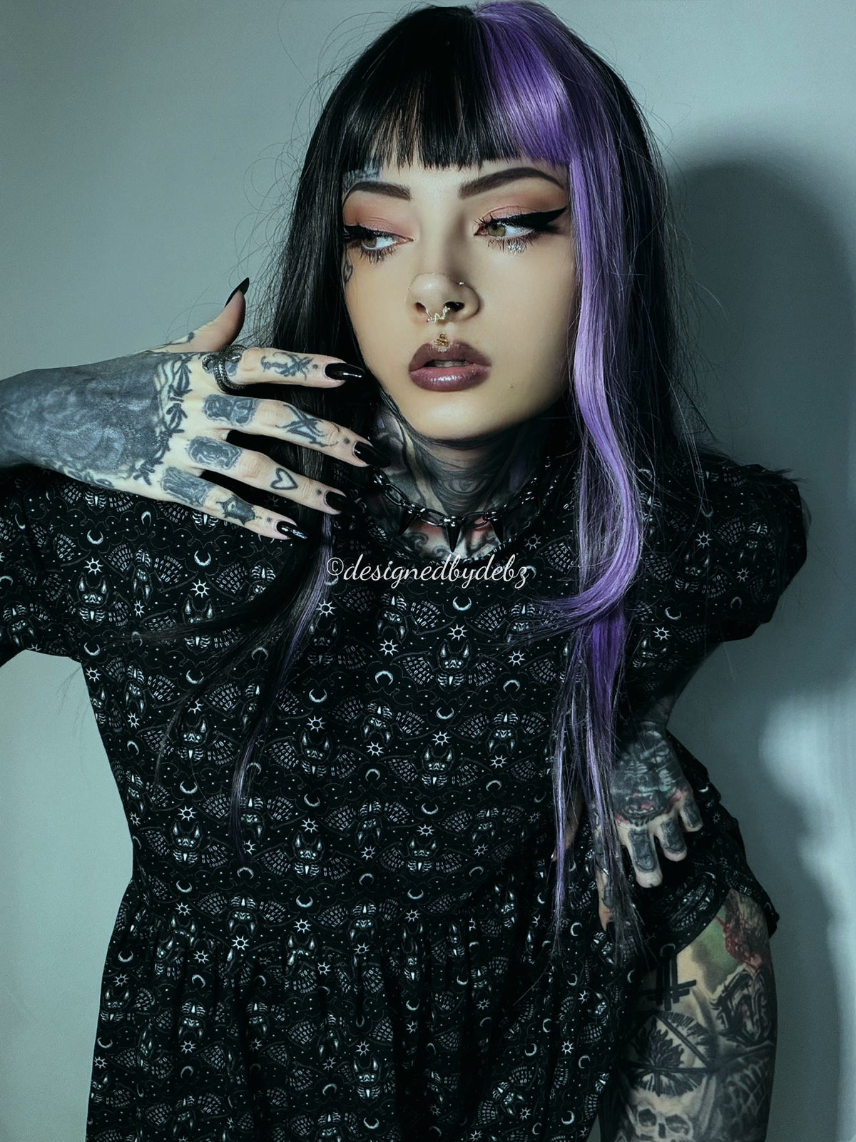 Ouija Bats Smock Dress | Handmade in the UK | XS-4XL | Limited Edition