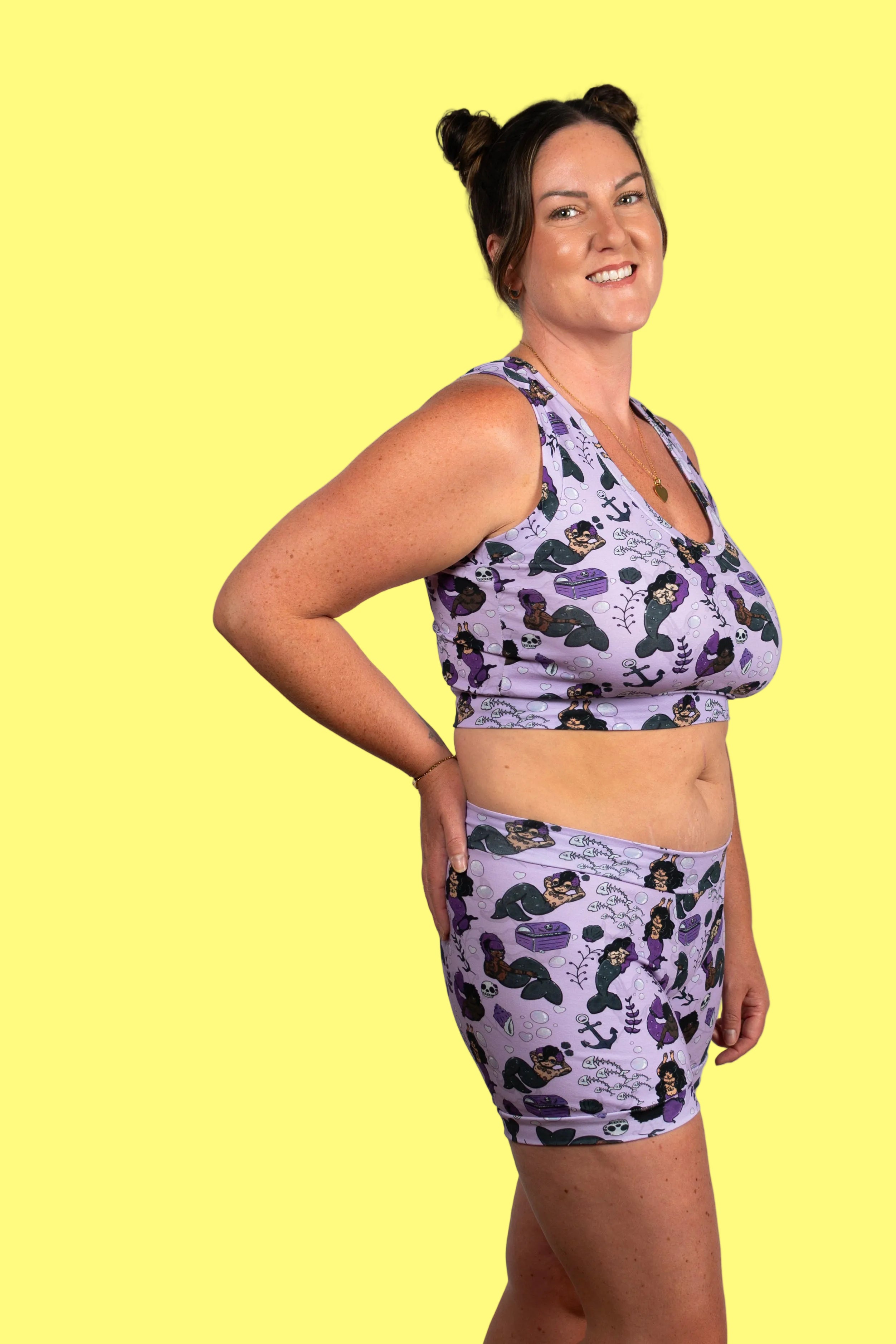 Organic cotton bralette from Wilde Mode X Arkolina, designed by Debz, featuring a comfortable, natural fit and soft fabric.