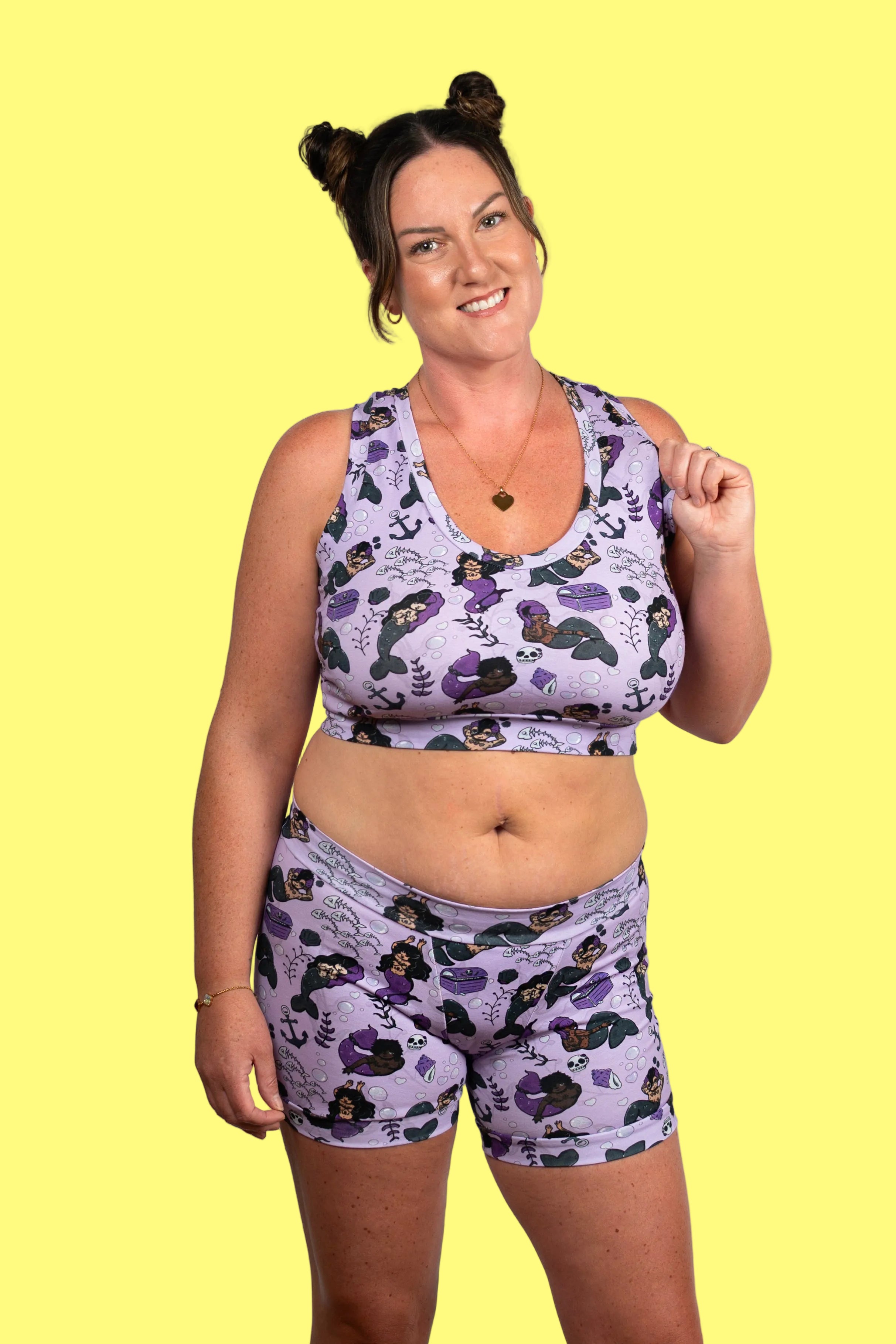 Organic cotton bralette from Wilde Mode X Arkolina, designed by Debz, featuring a soft, comfortable fit and delicate detailing.