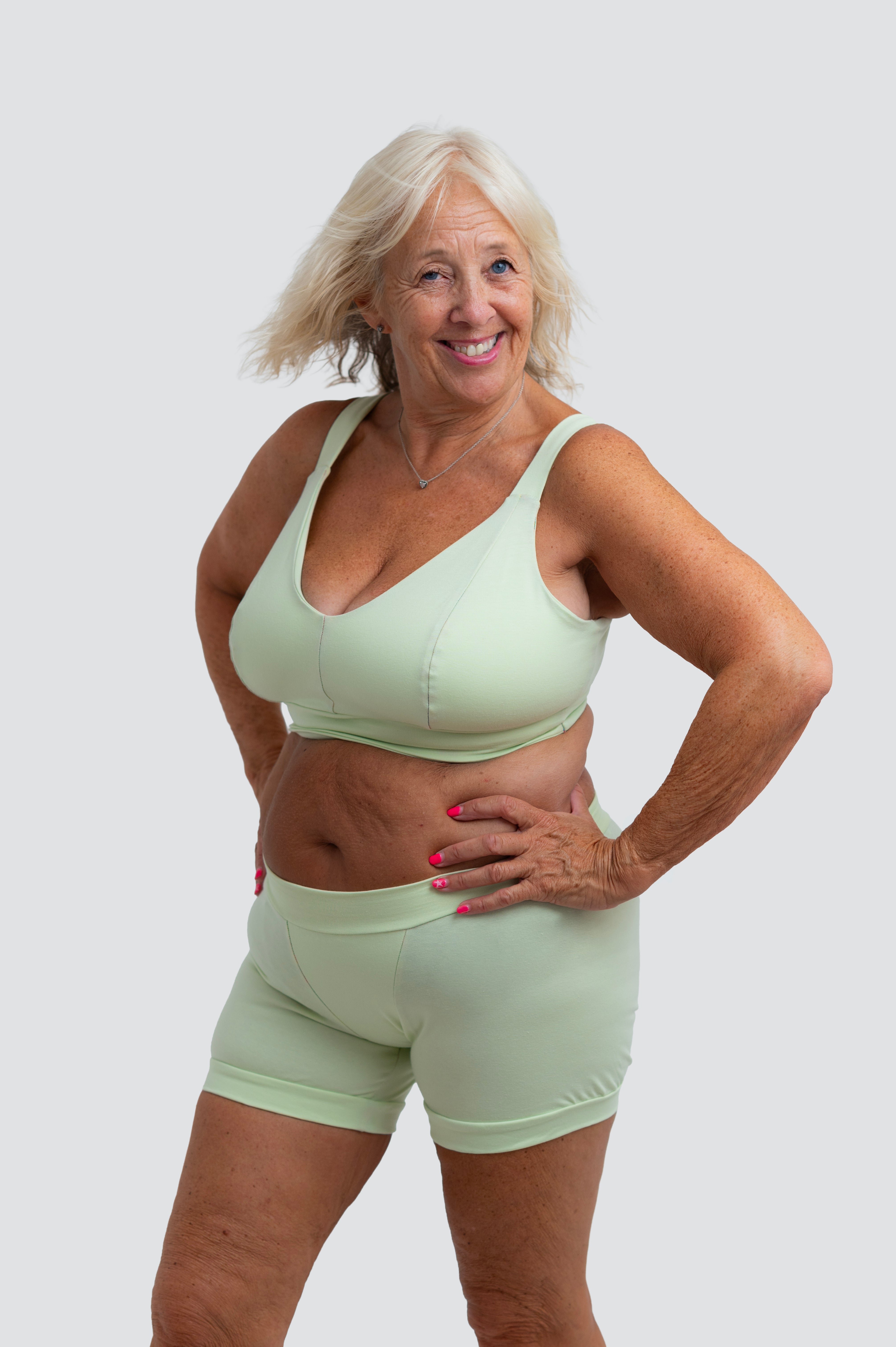Comfort Boxers | Pastel Pop Kiwi | Organic Cotton | XS - 6XL | Handmade in UK
