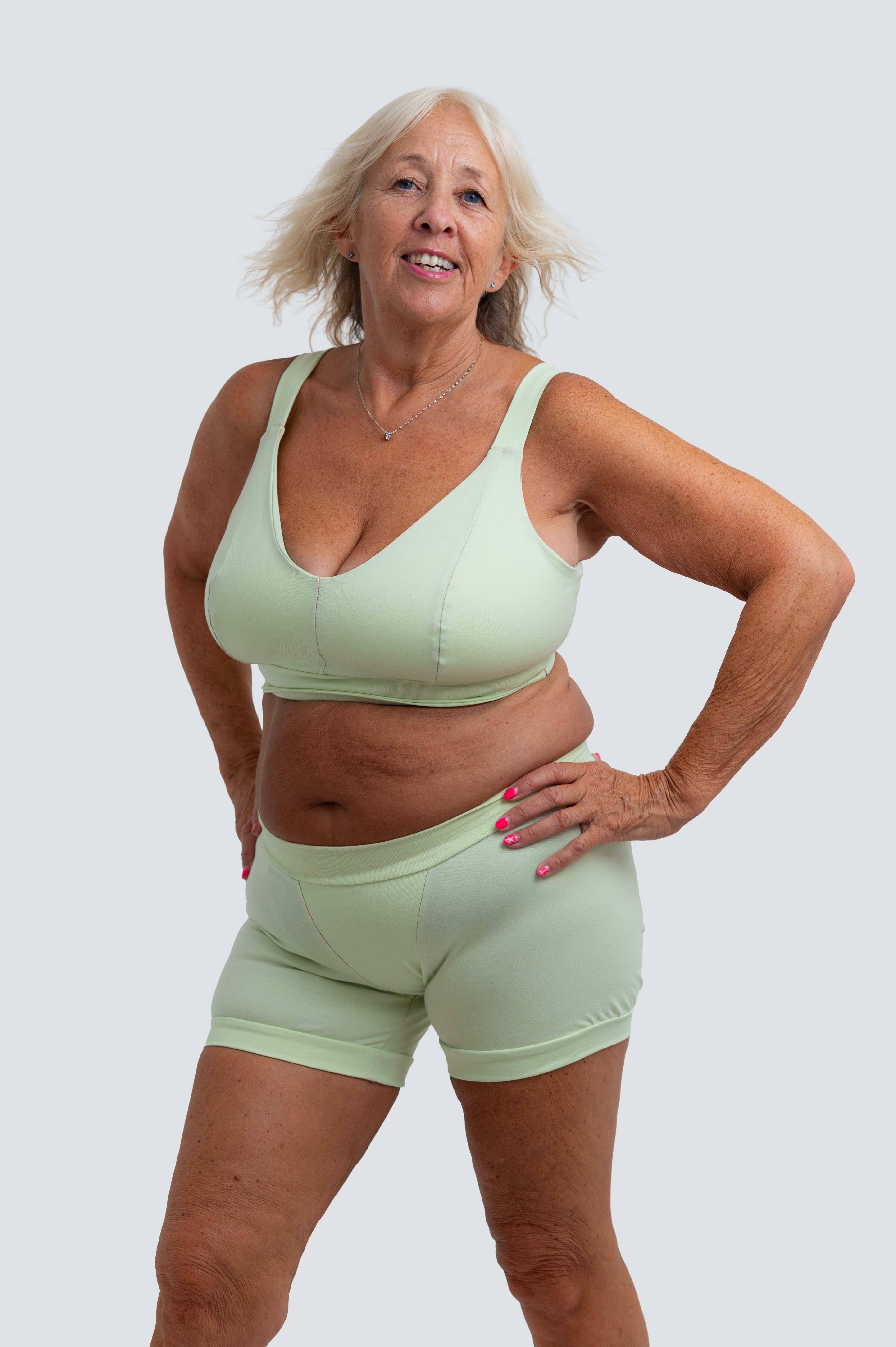 Comfort Boxers | Pastel Pop Kiwi | Organic Cotton | XS - 6XL | Handmade in UK