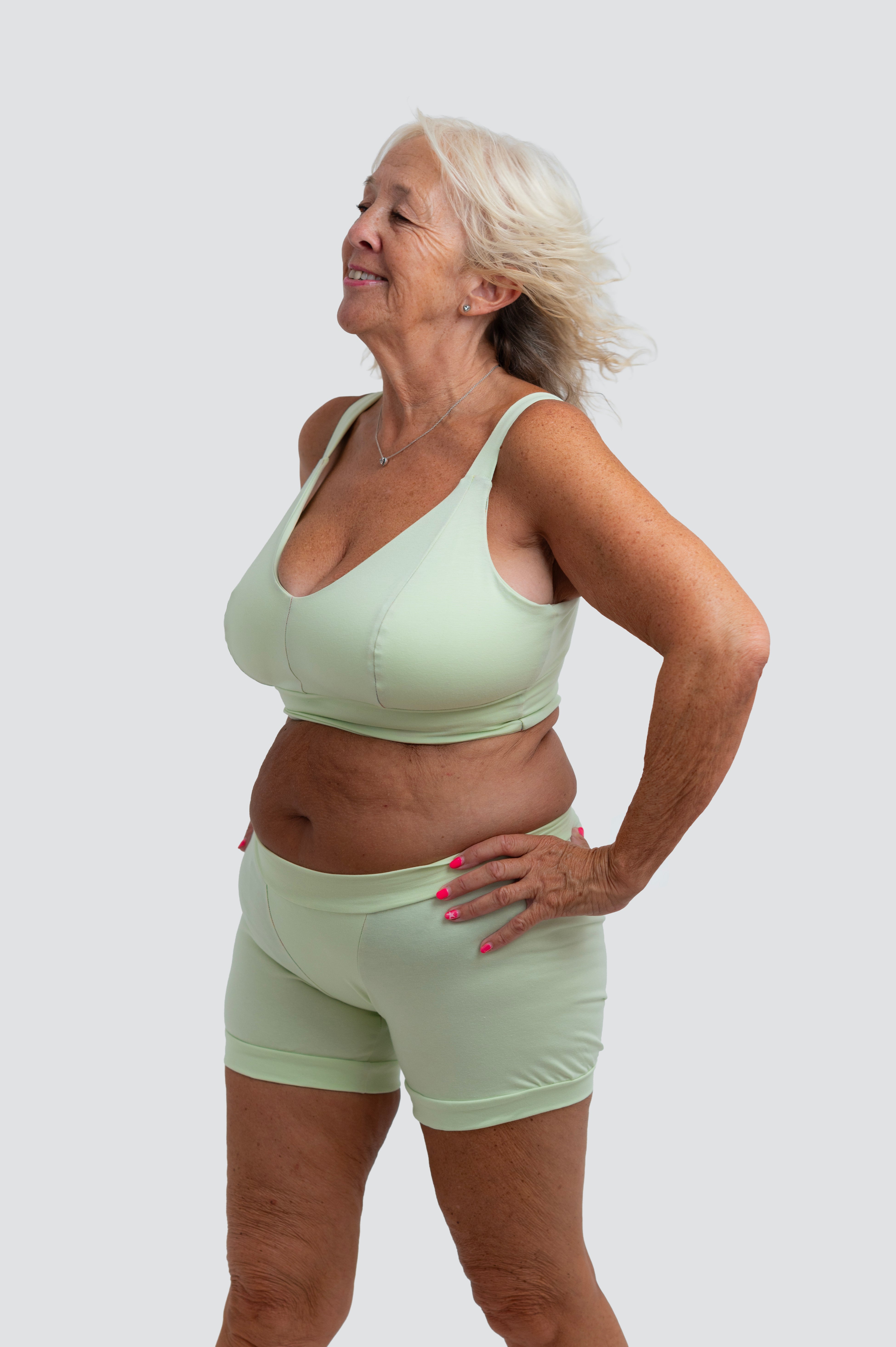 Comfort Boxers | Pastel Pop Kiwi | Organic Cotton | XS - 6XL | Handmade in UK