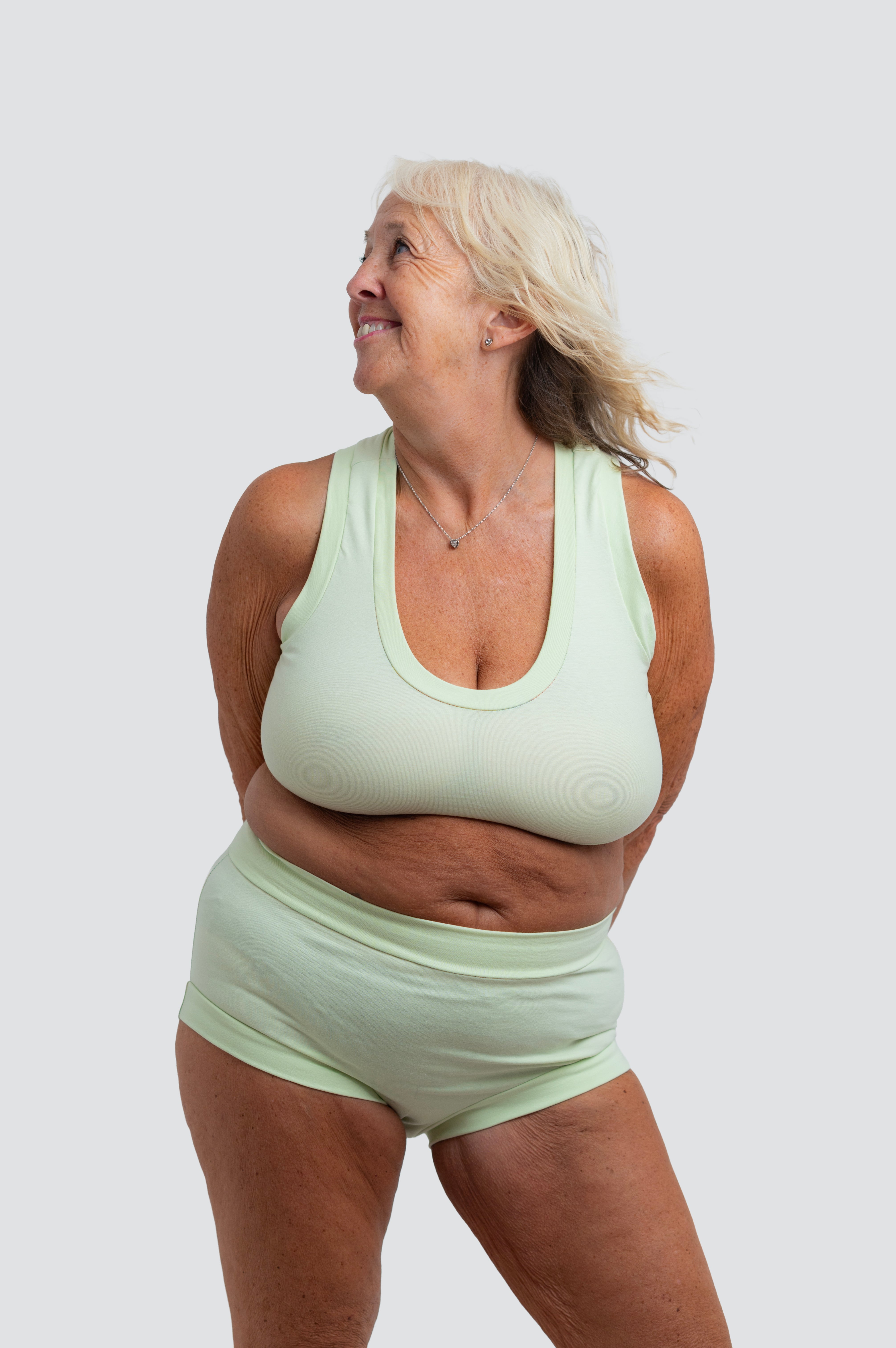 Pastel Kiwi Green Organic Cotton Briefs | Handmade Cotton Knickers | Soft Breathable Underwear | Made in the UK by Designed by Debz (Copy)