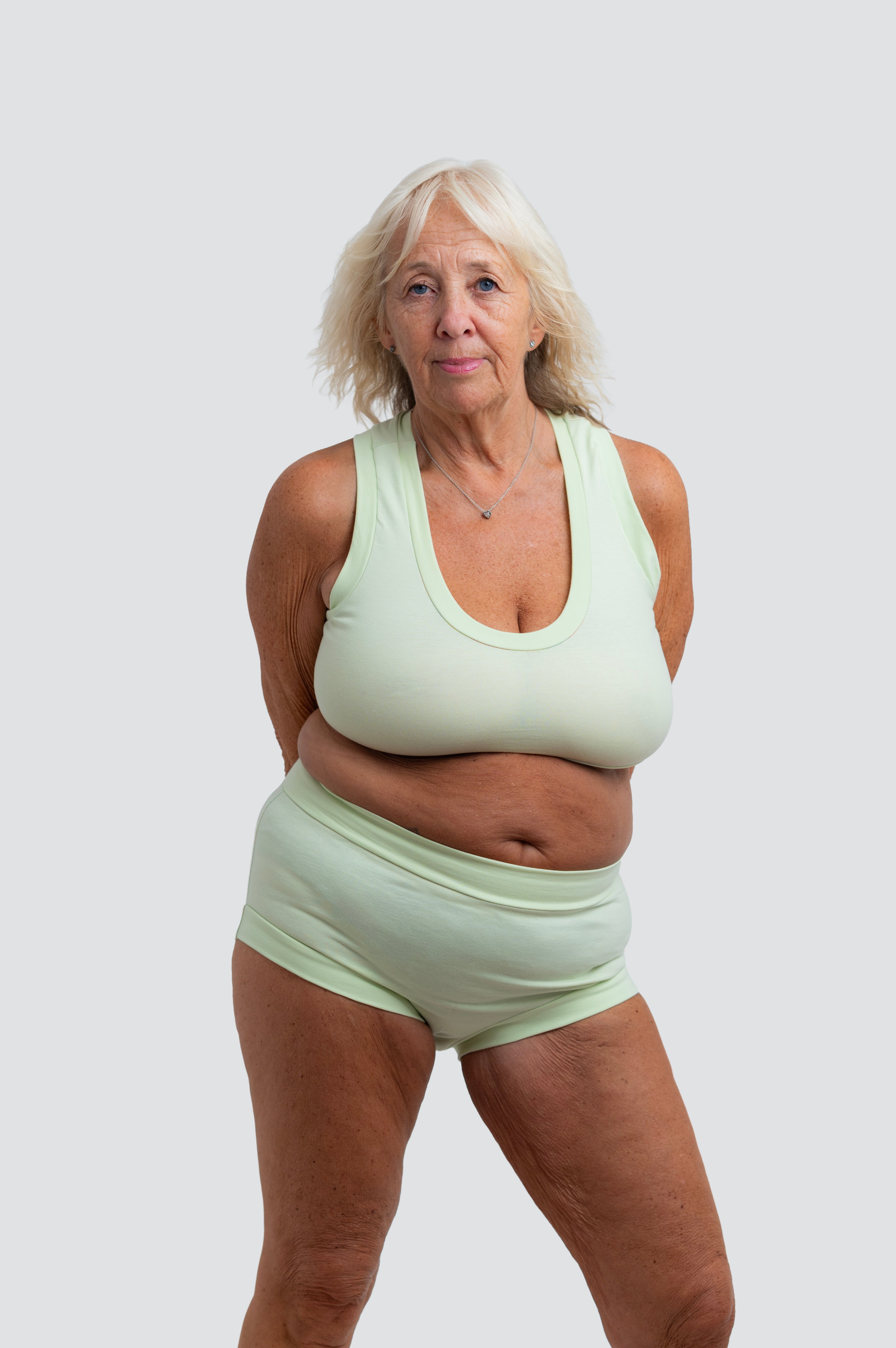 Pastel Pop Kiwi Organic Cotton Comfort Bralette | Handmade in the UK | Designed by Debz