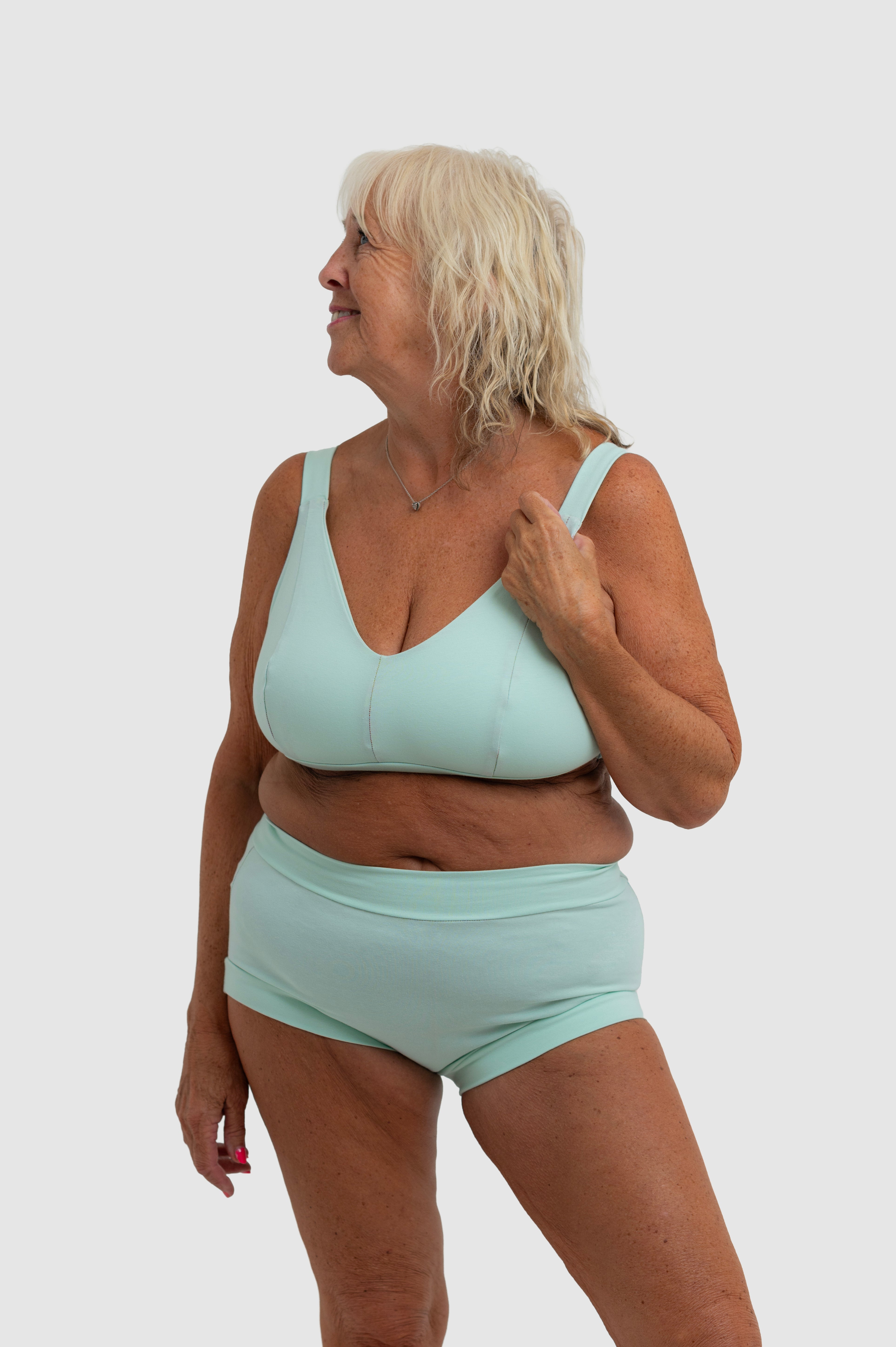 Pastel Mint Organic Cotton Briefs | Handmade Cotton Knickers | Soft Breathable Underwear | Made in the UK by Designed by Debz