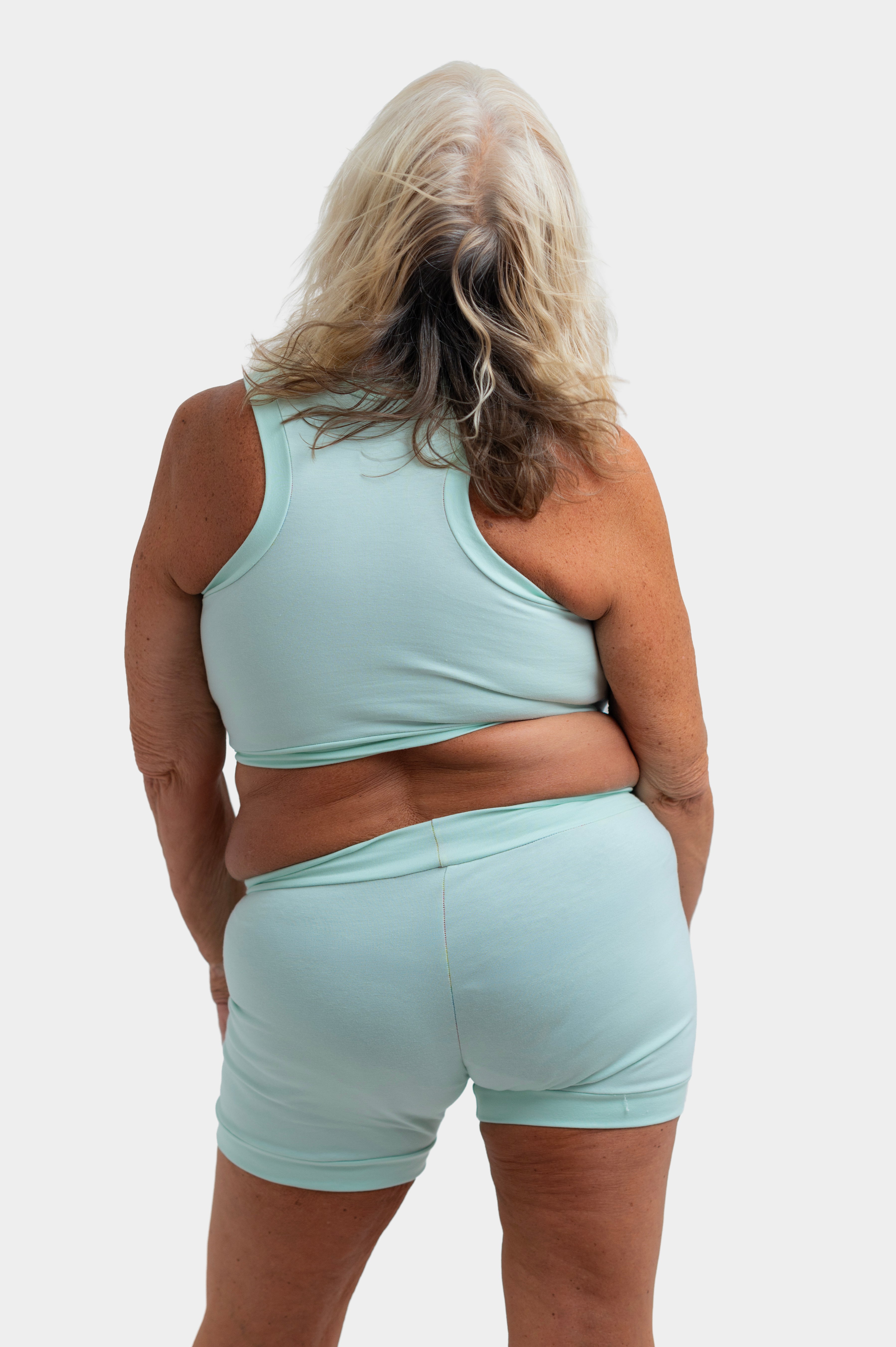 Pastel Pop Mint Organic Cotton Comfort Bralette | Handmade in the UK | Designed by Debz